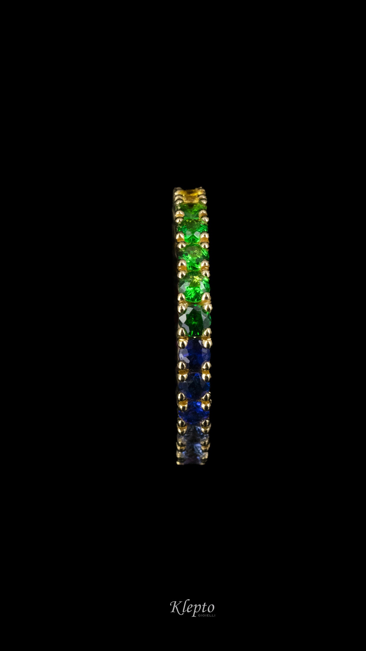 Small Rainbow Yellow Gold Infinity