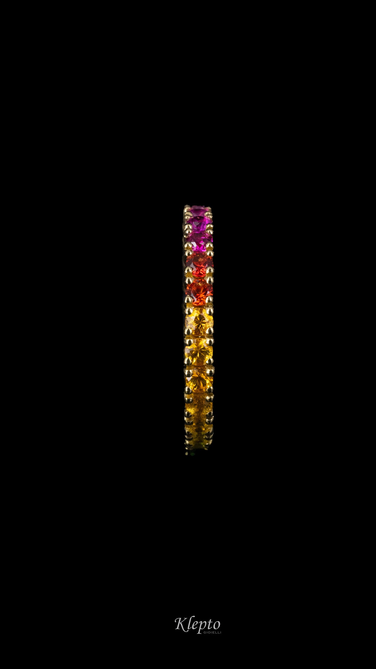 Small Rainbow Yellow Gold Infinity