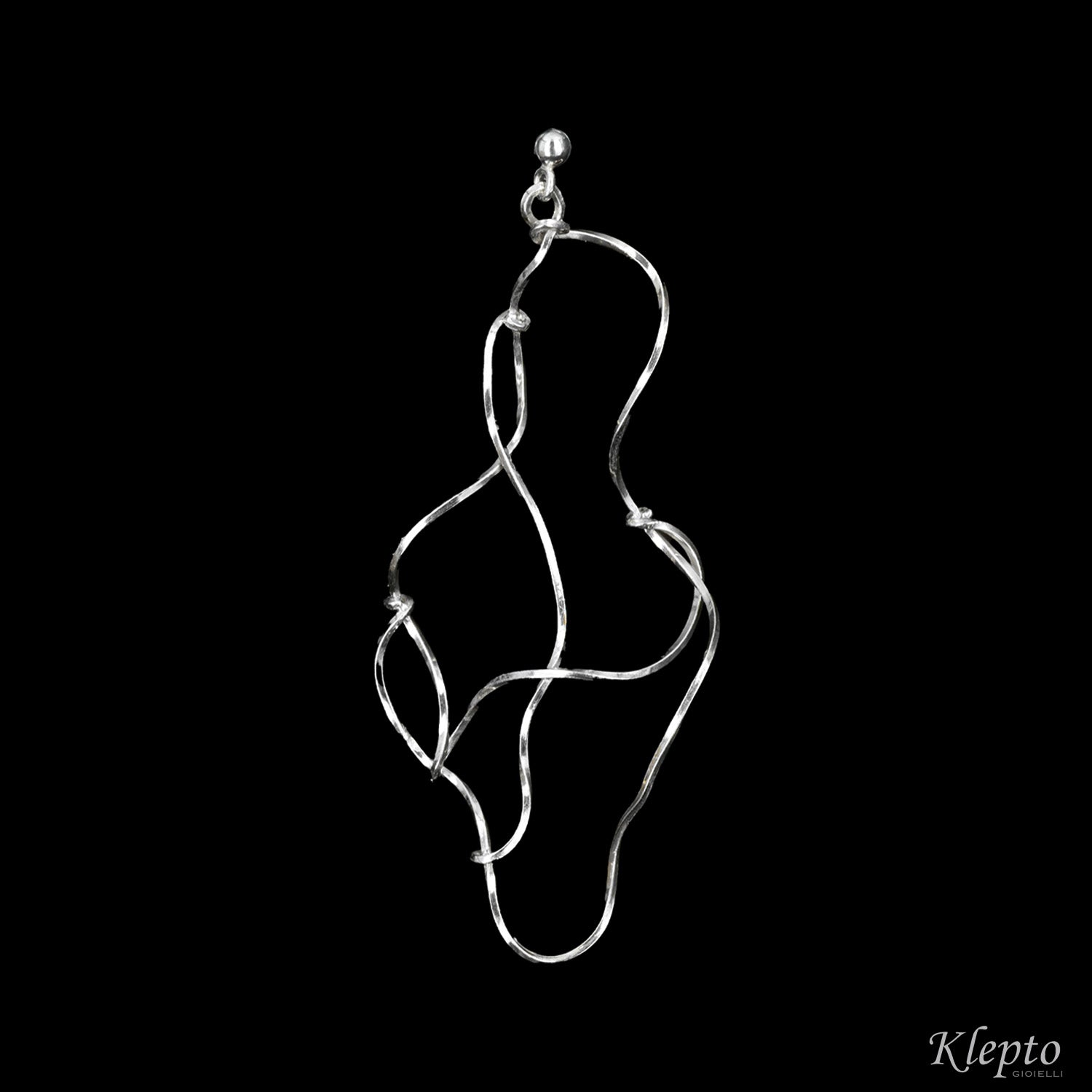 Silver Silnova® earrings with braided wire