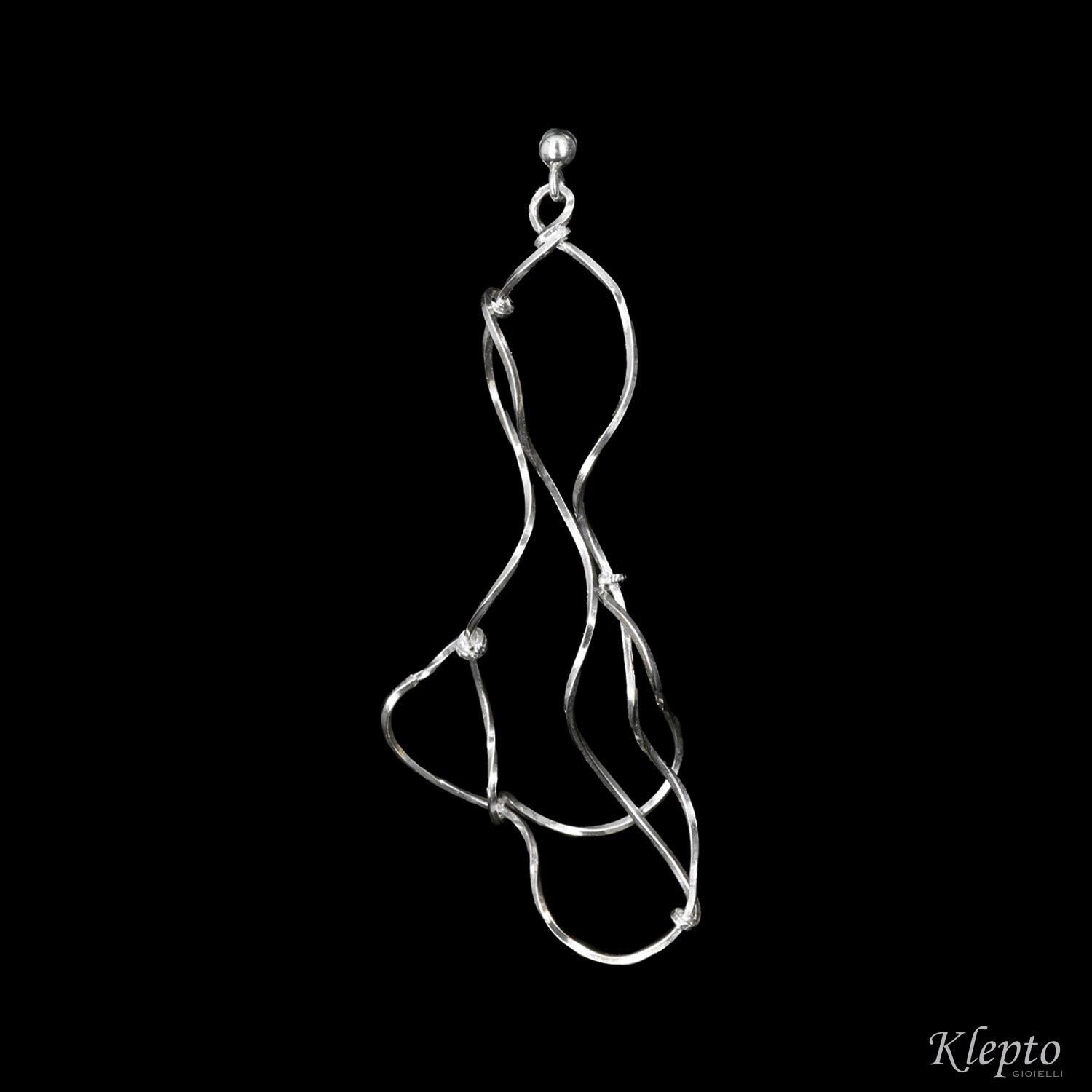 Silver Silnova® earrings with braided wire