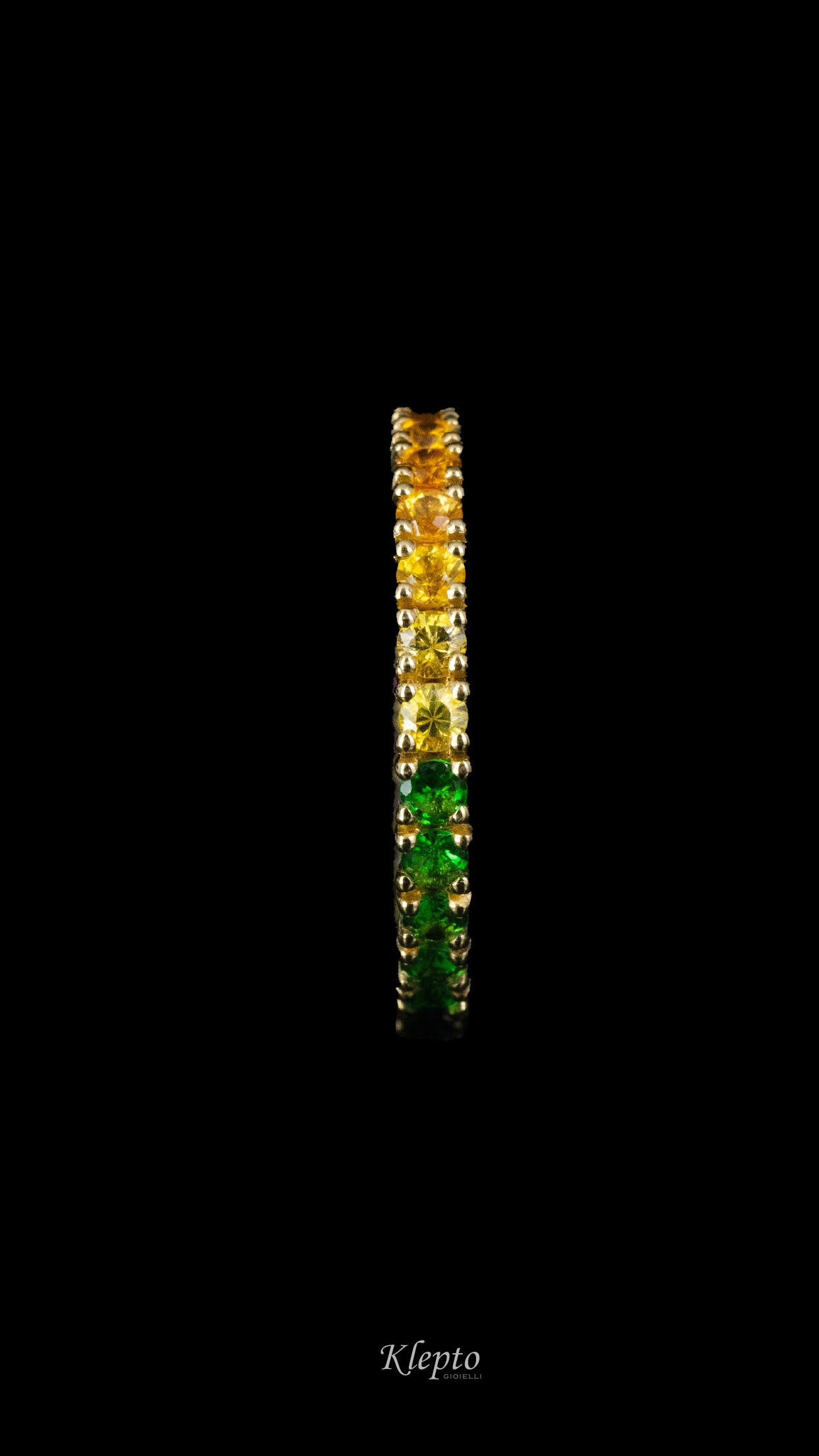 Small Rainbow Yellow Gold Infinity