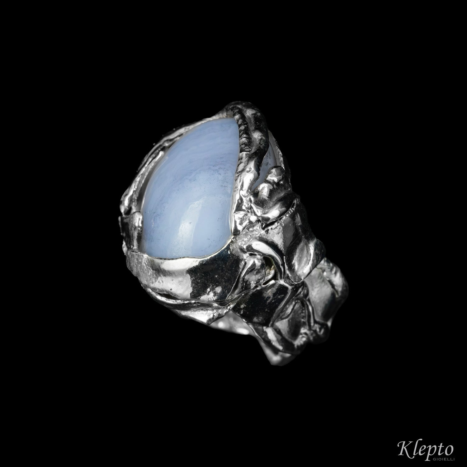 Silnova® Silver Ring with Chalcedony