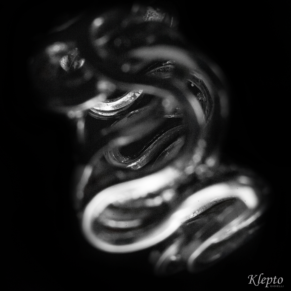 Silnova® braided wire silver ring