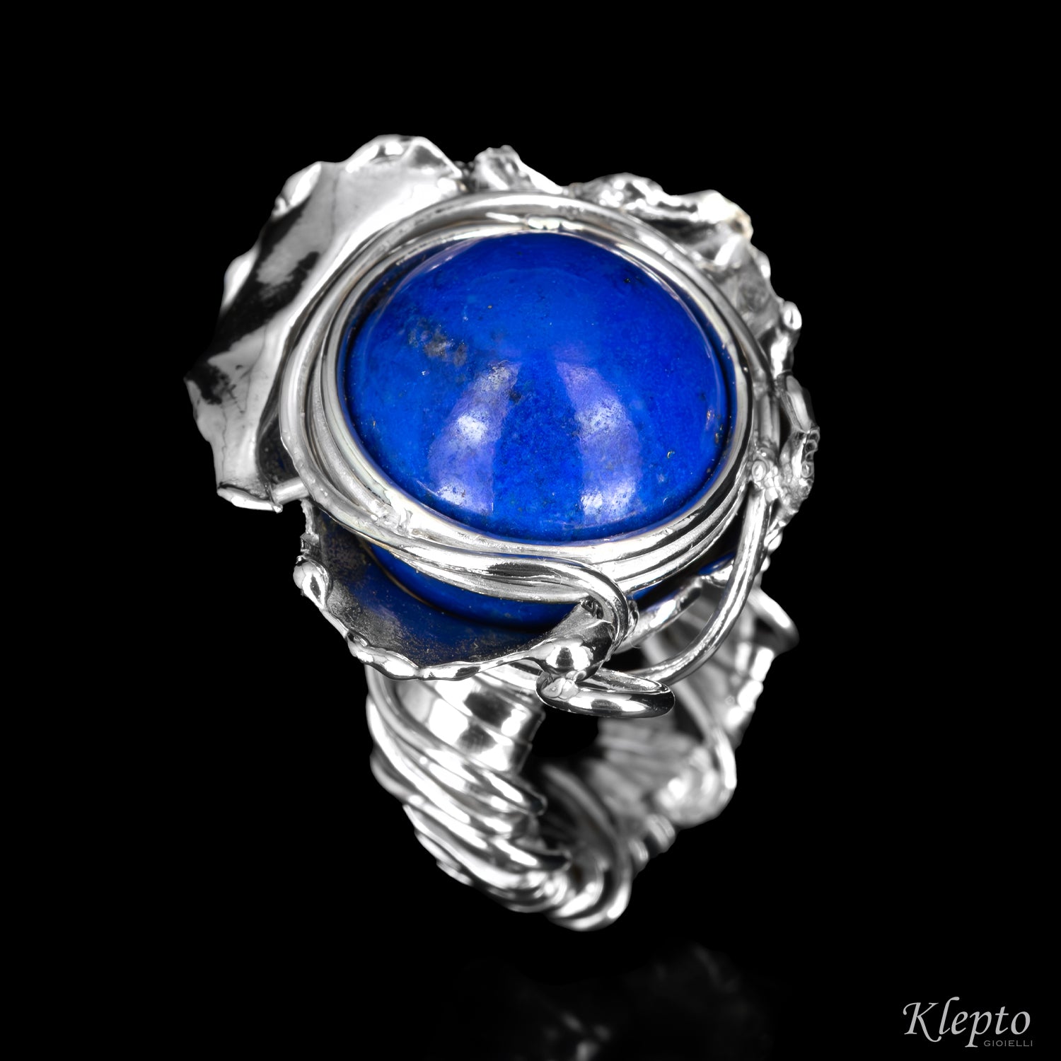 Silver Ring Silnova® with Lapis Lazuli