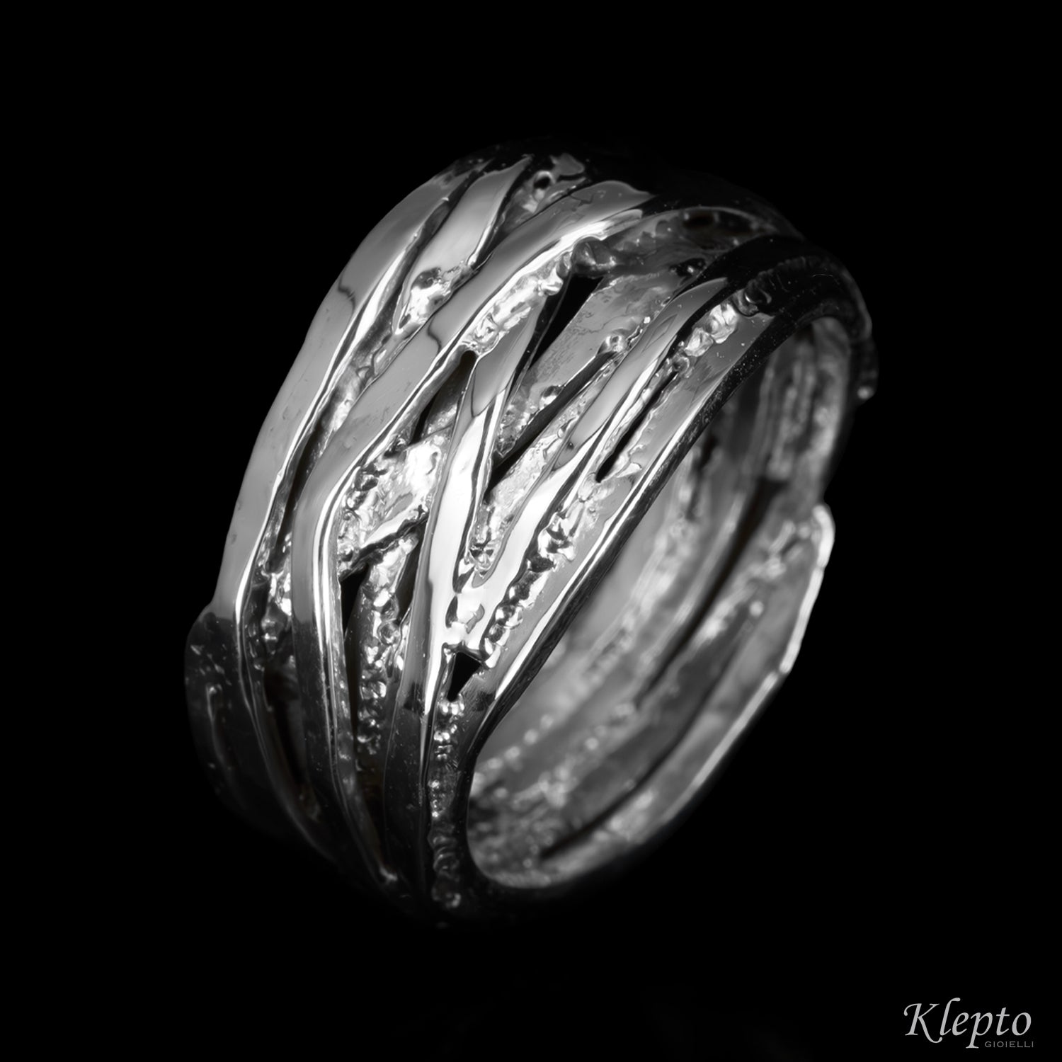 Silnova® Silver Ring with Braided Wire