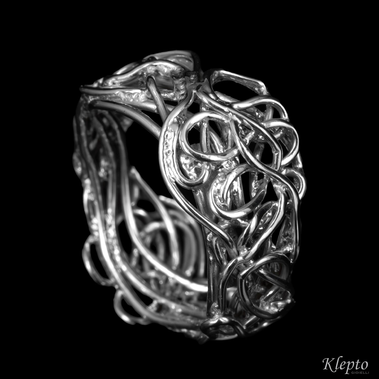 Silnova® Silver Ring with Braided Wire