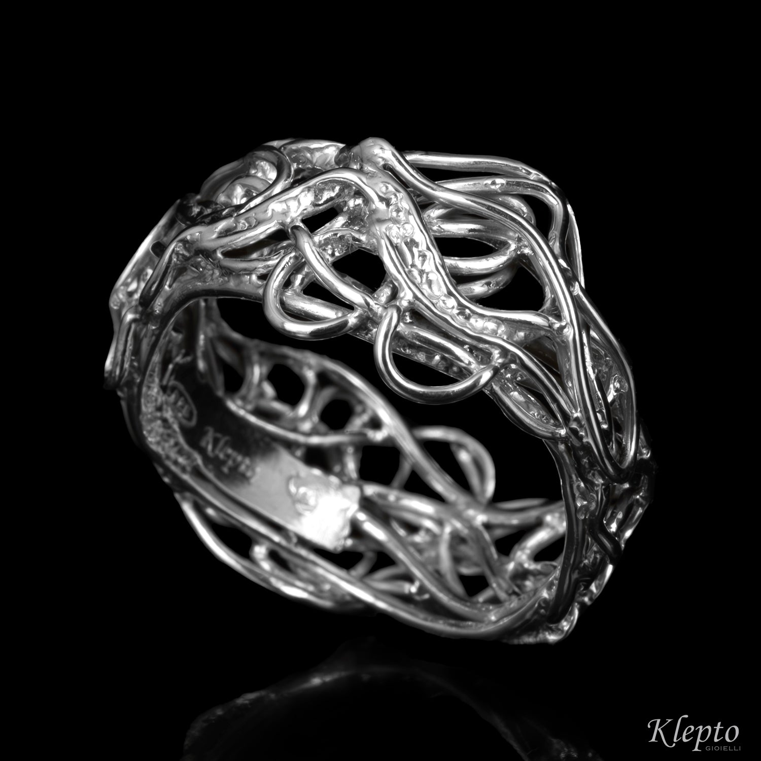 Silnova® Silver Ring with Braided Wire
