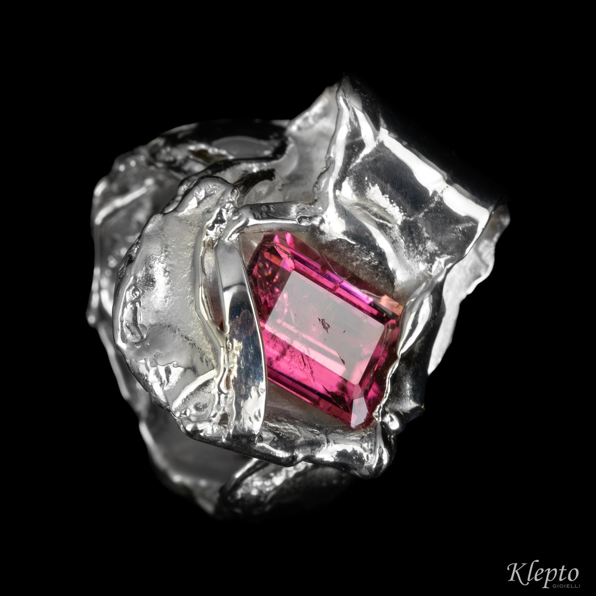 Silnova® Silver Ring with Pink Tourmaline