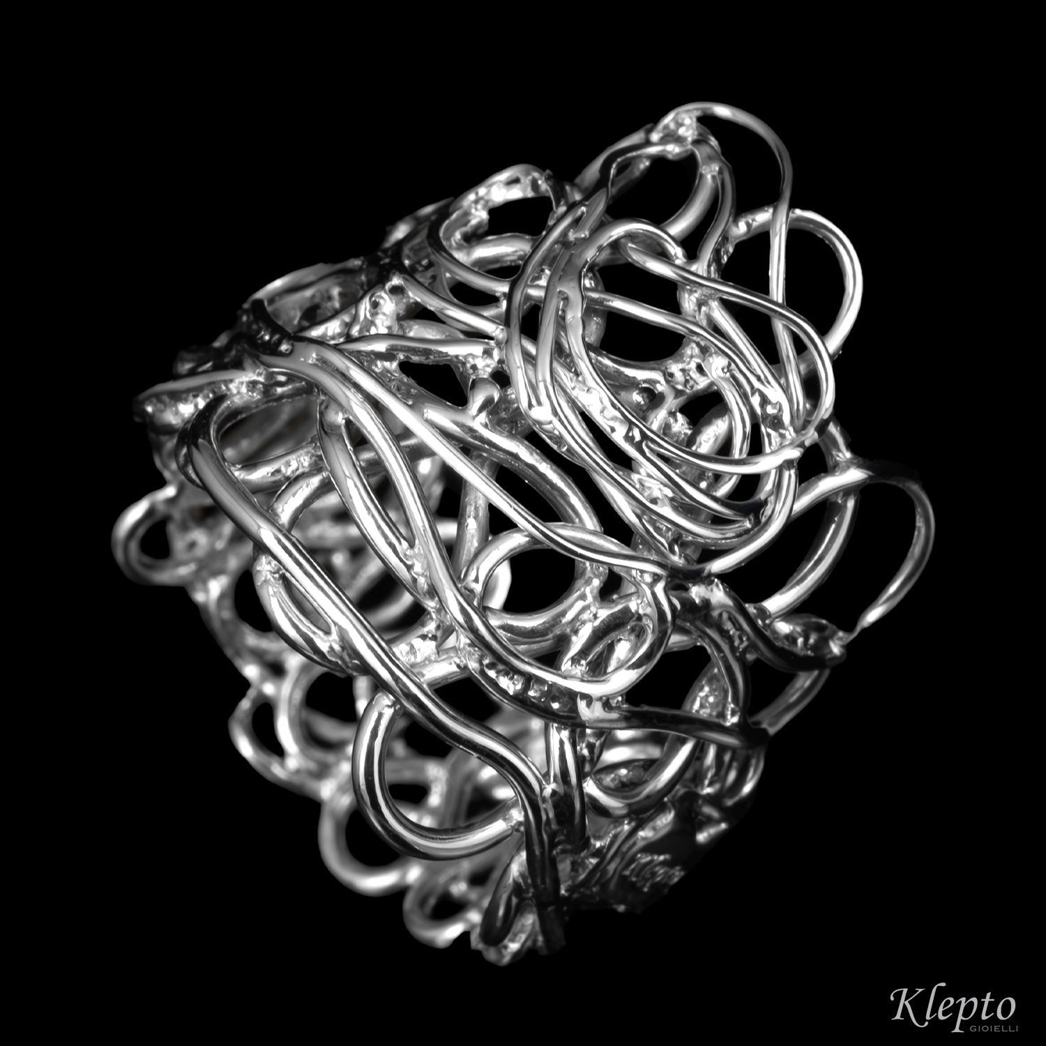 Silnova® Silver Ring with Braided Wire