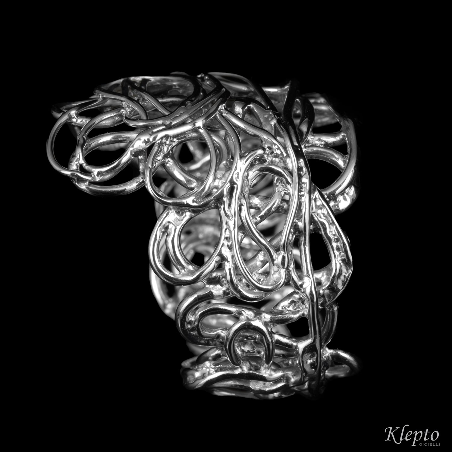 Silnova® Silver Ring with Braided Wire
