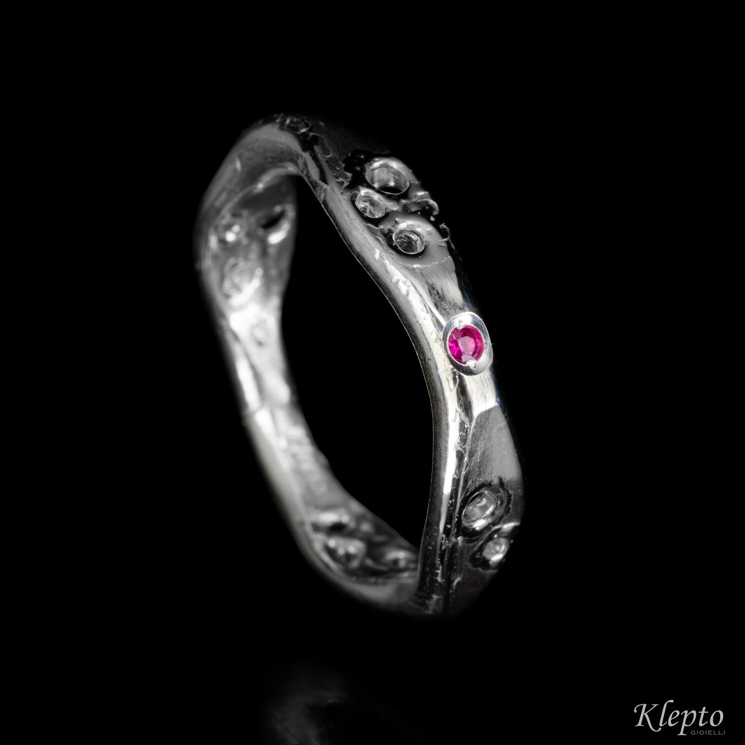 Silnova Silver Ring with Ruby