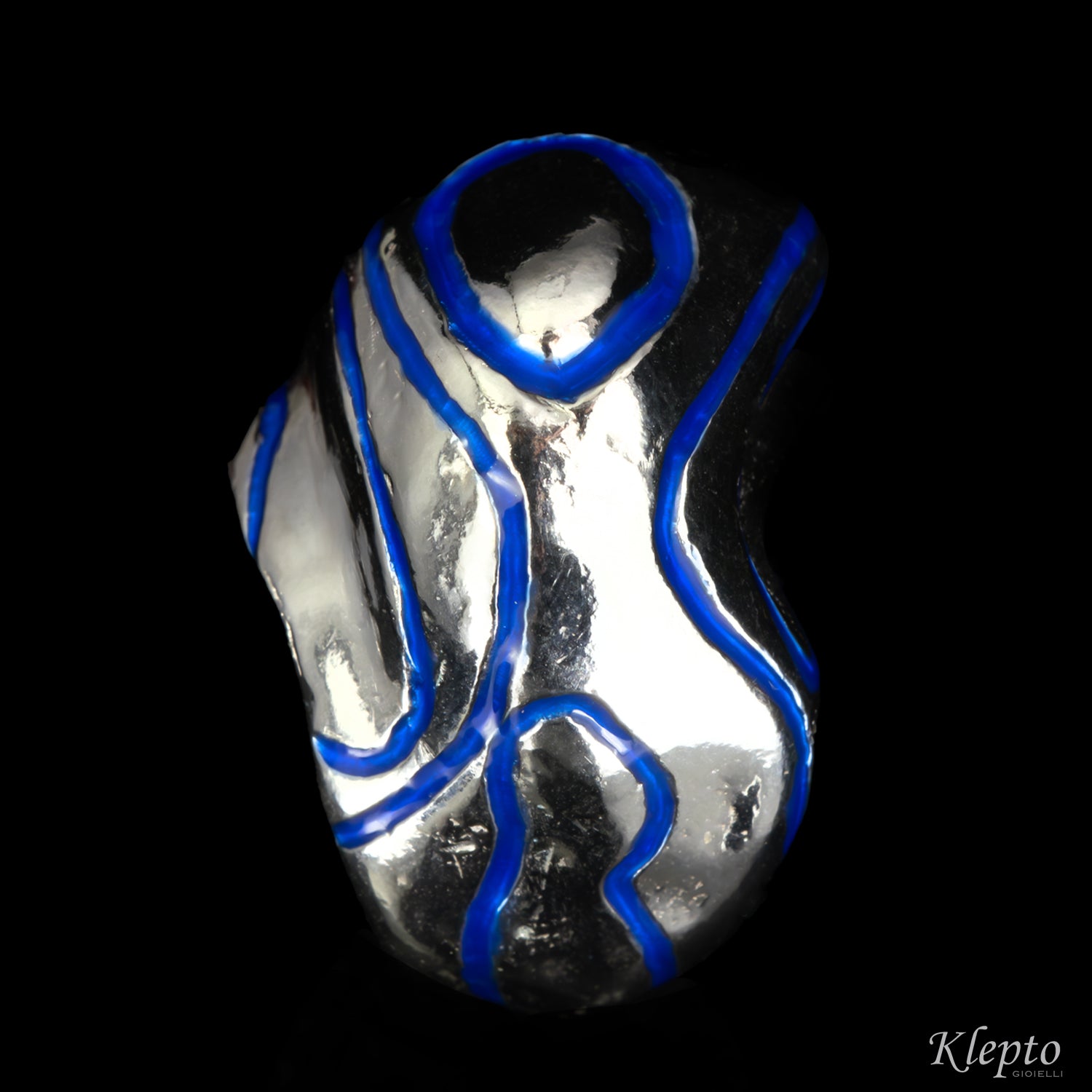 Silver Ring Silnova® with Enamelled Details