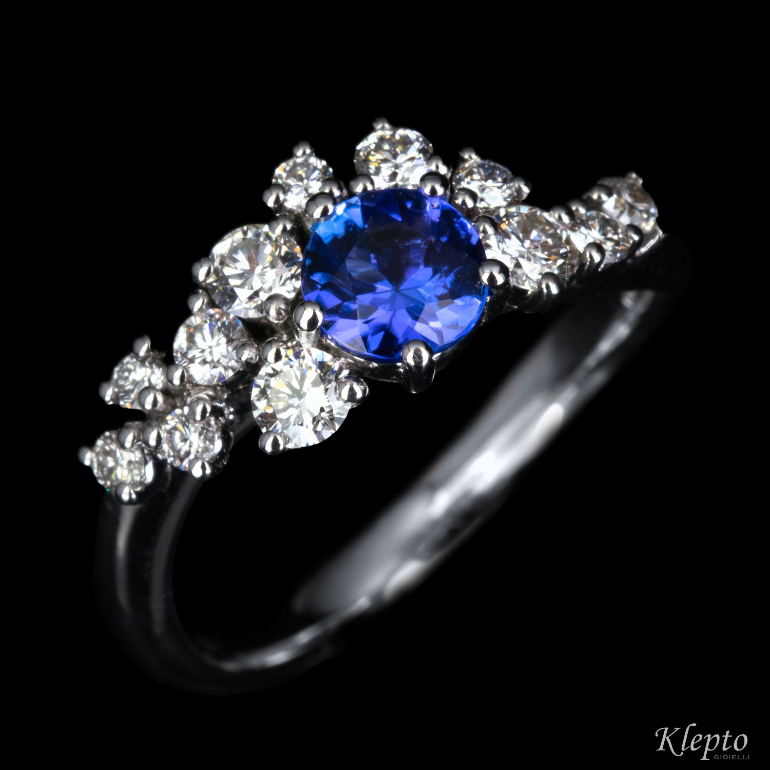 Classic Klepto white gold ring with tanzanite and diamonds