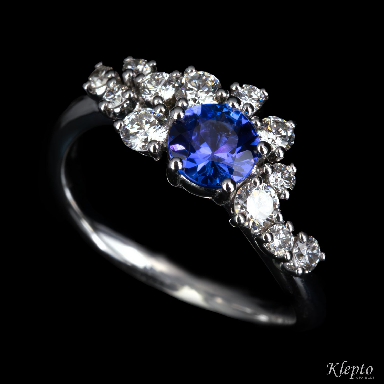 Classic Klepto white gold ring with tanzanite and diamonds