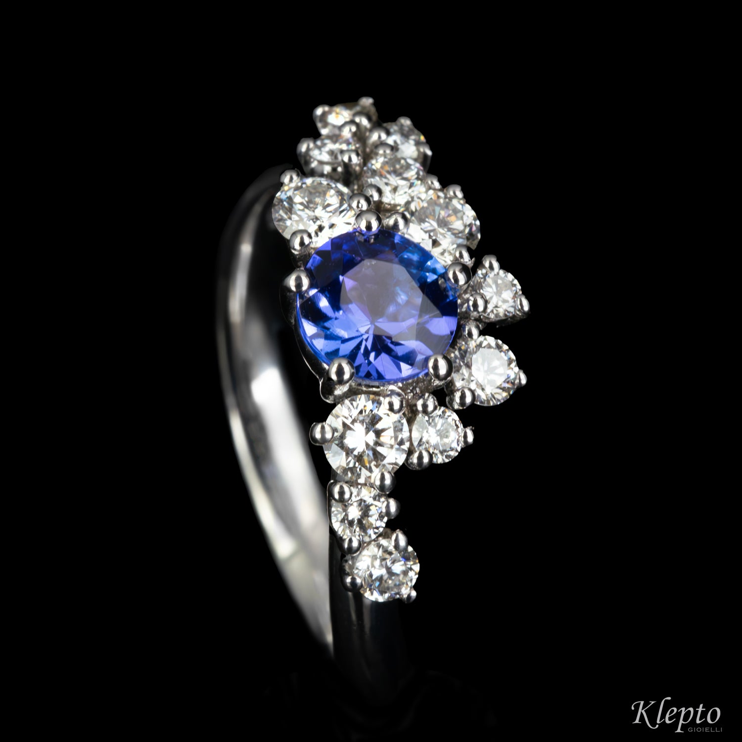 Classic Klepto white gold ring with tanzanite and diamonds
