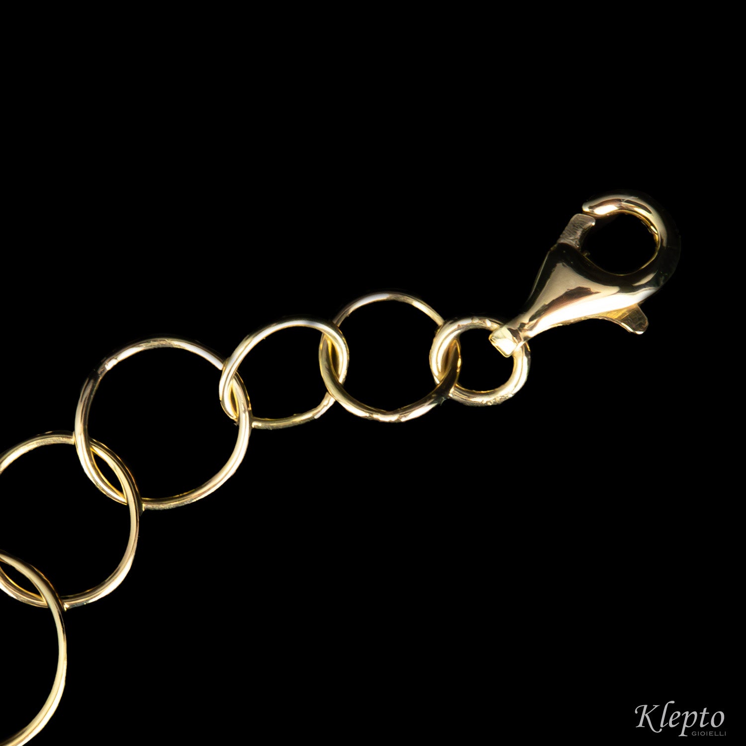 Yellow gold link bracelet