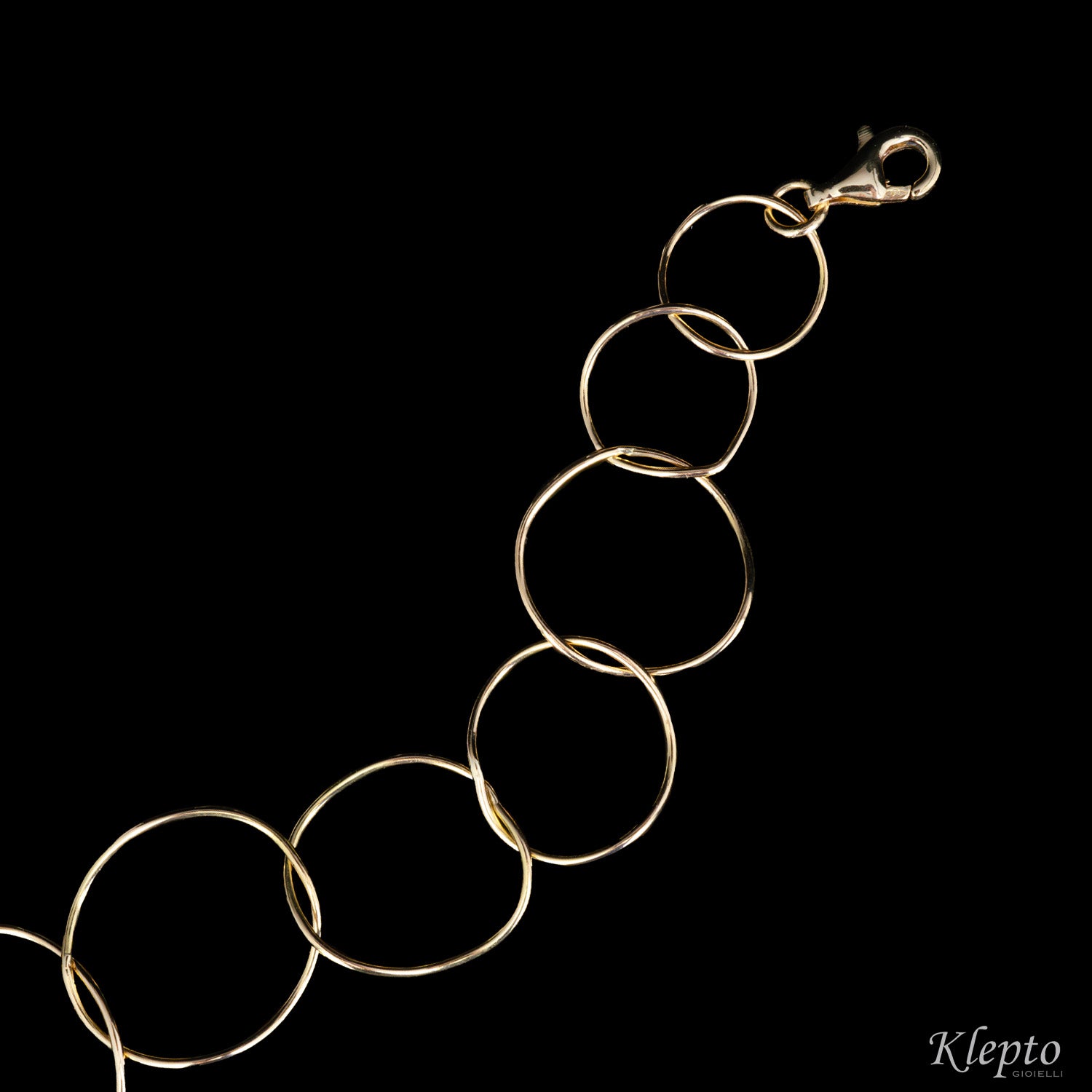 Yellow gold ring bracelet