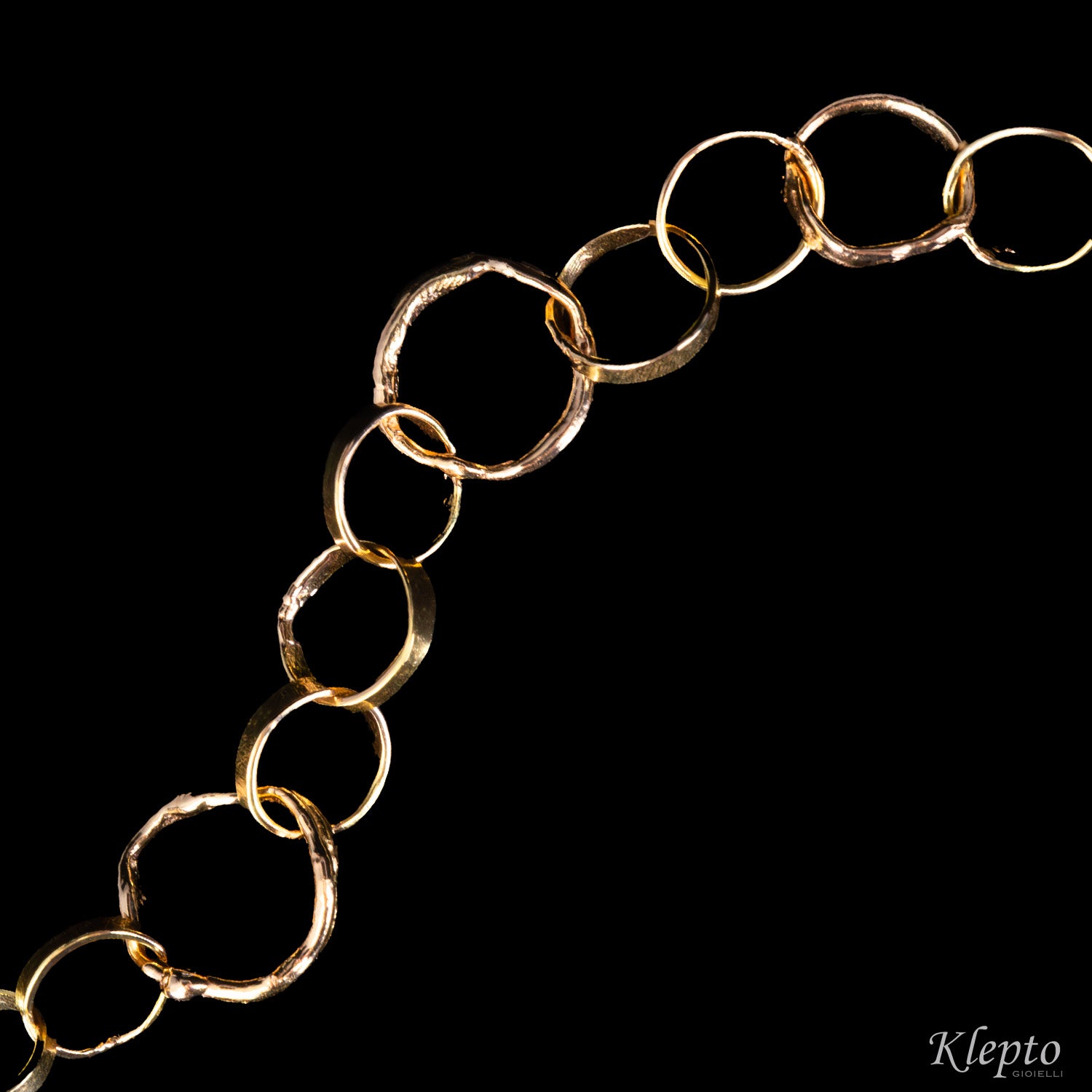 Rose and white gold ring bracelet