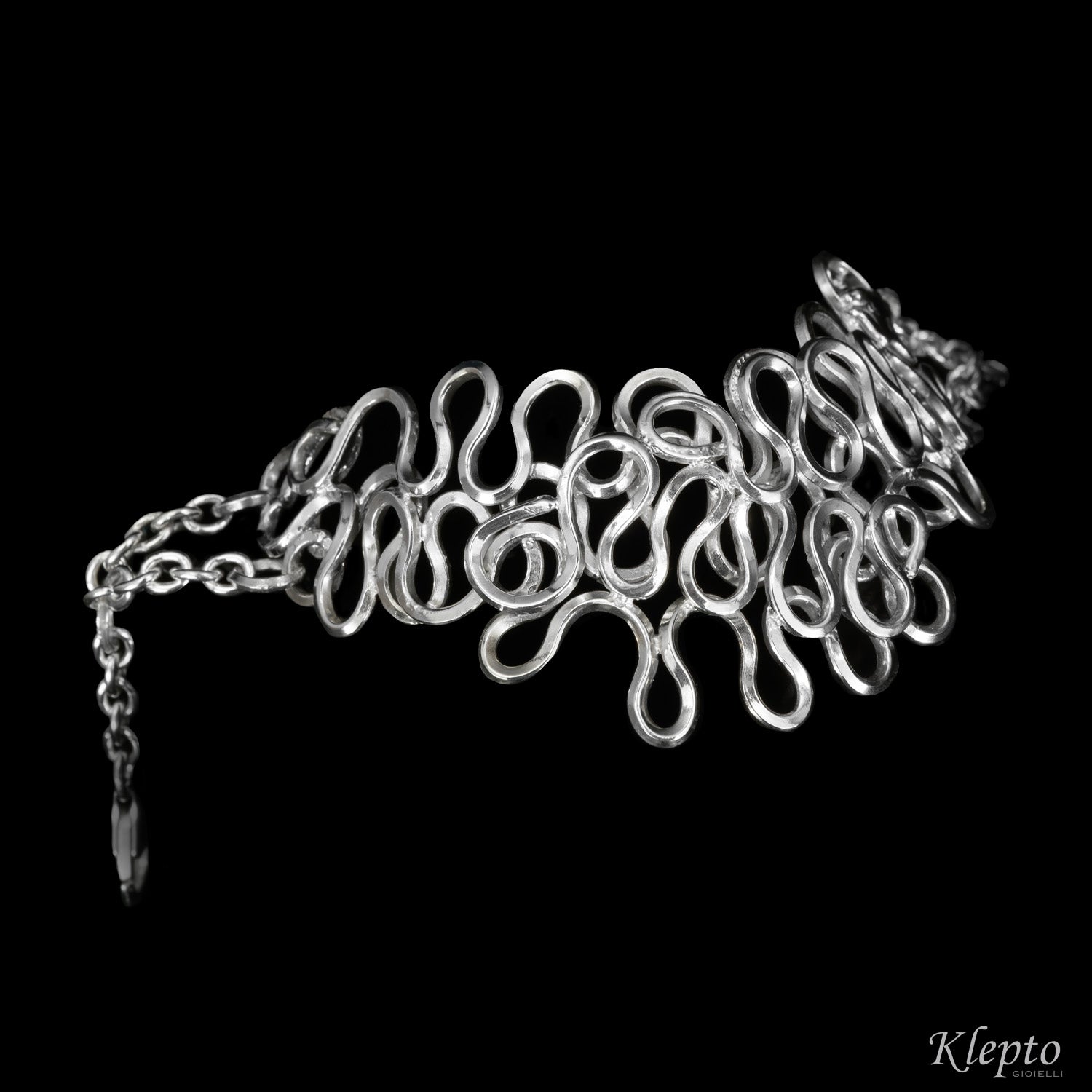 Bracciale in Argento Silnova® a filo intrecciato
