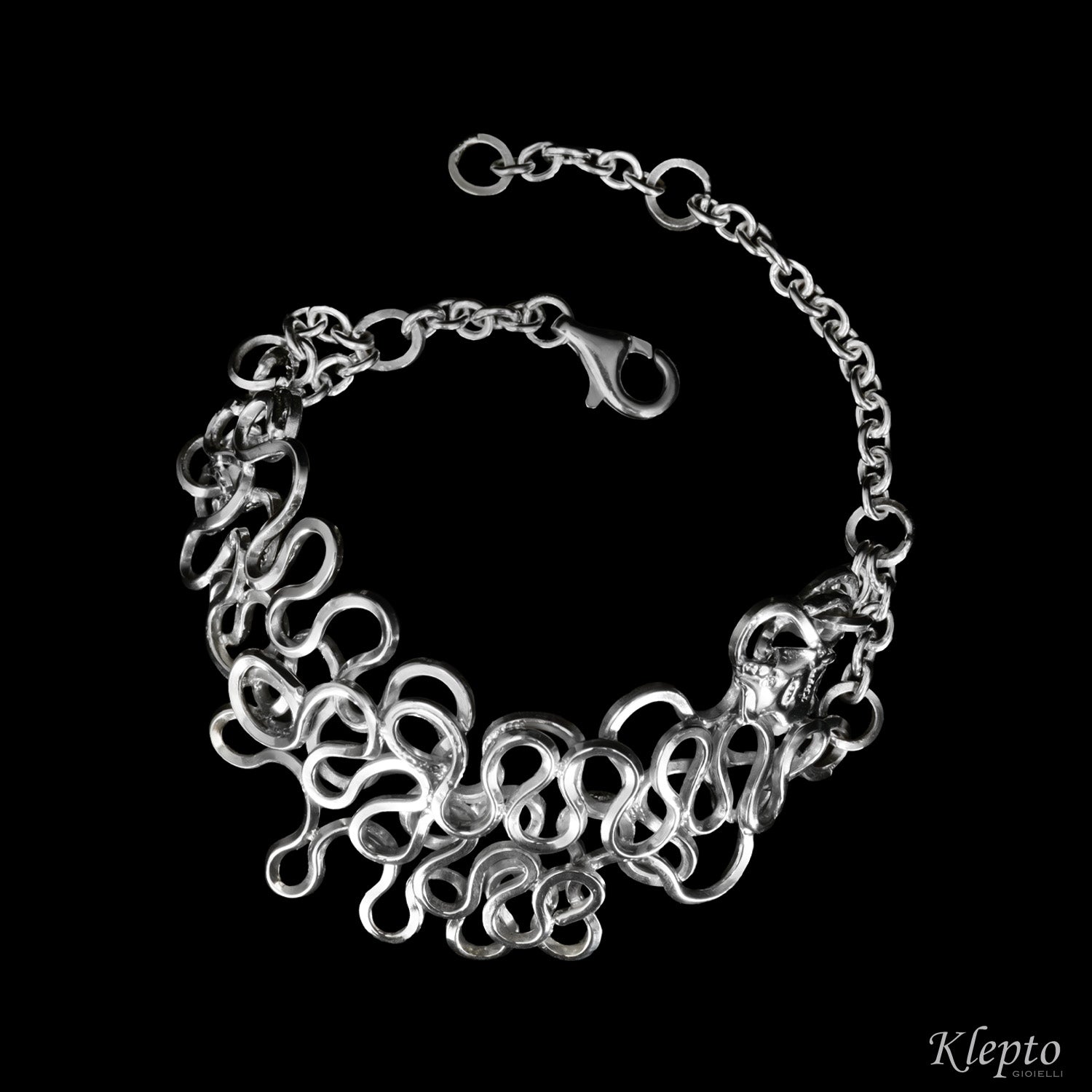 Bracciale in Argento Silnova® a filo intrecciato
