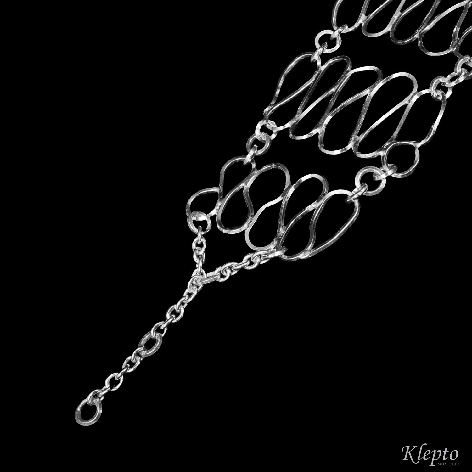 Silnova® silver bracelet with braided wire