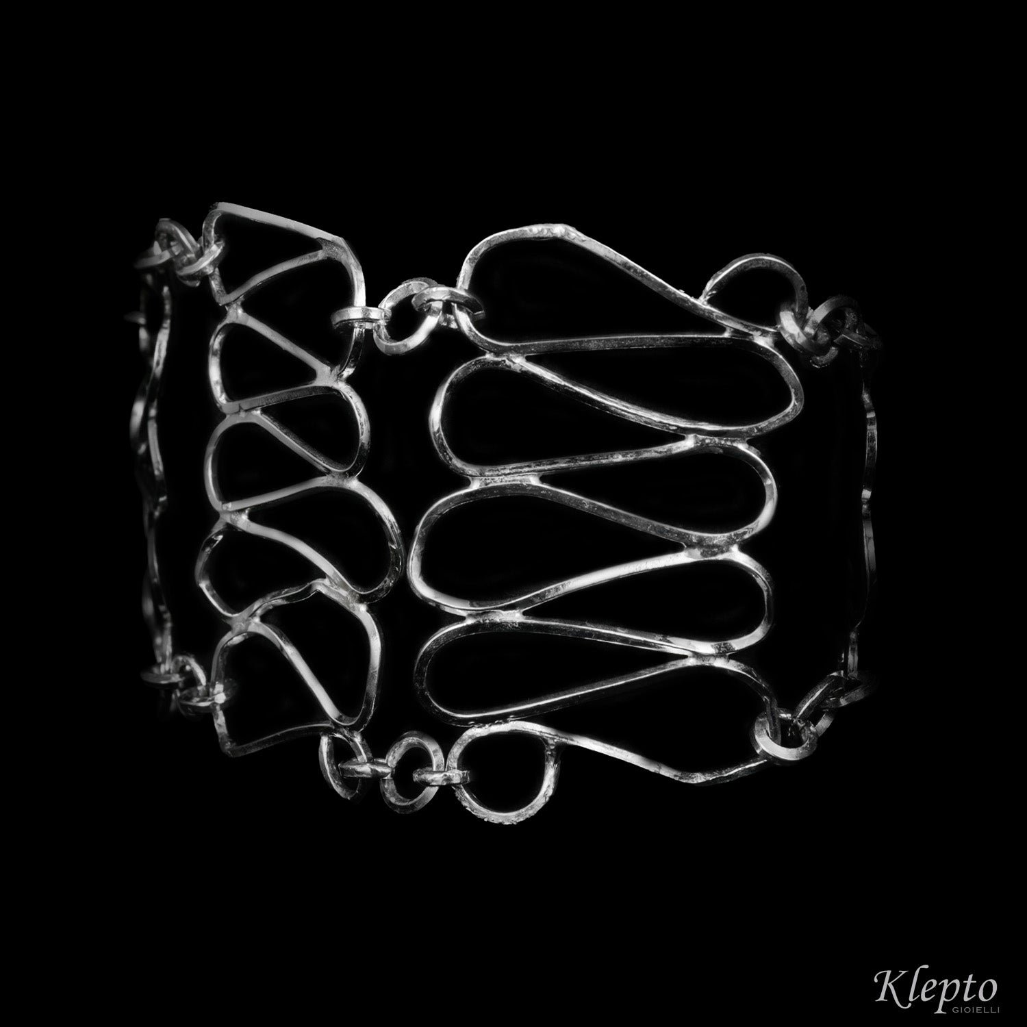 Silnova® silver bracelet with braided wire