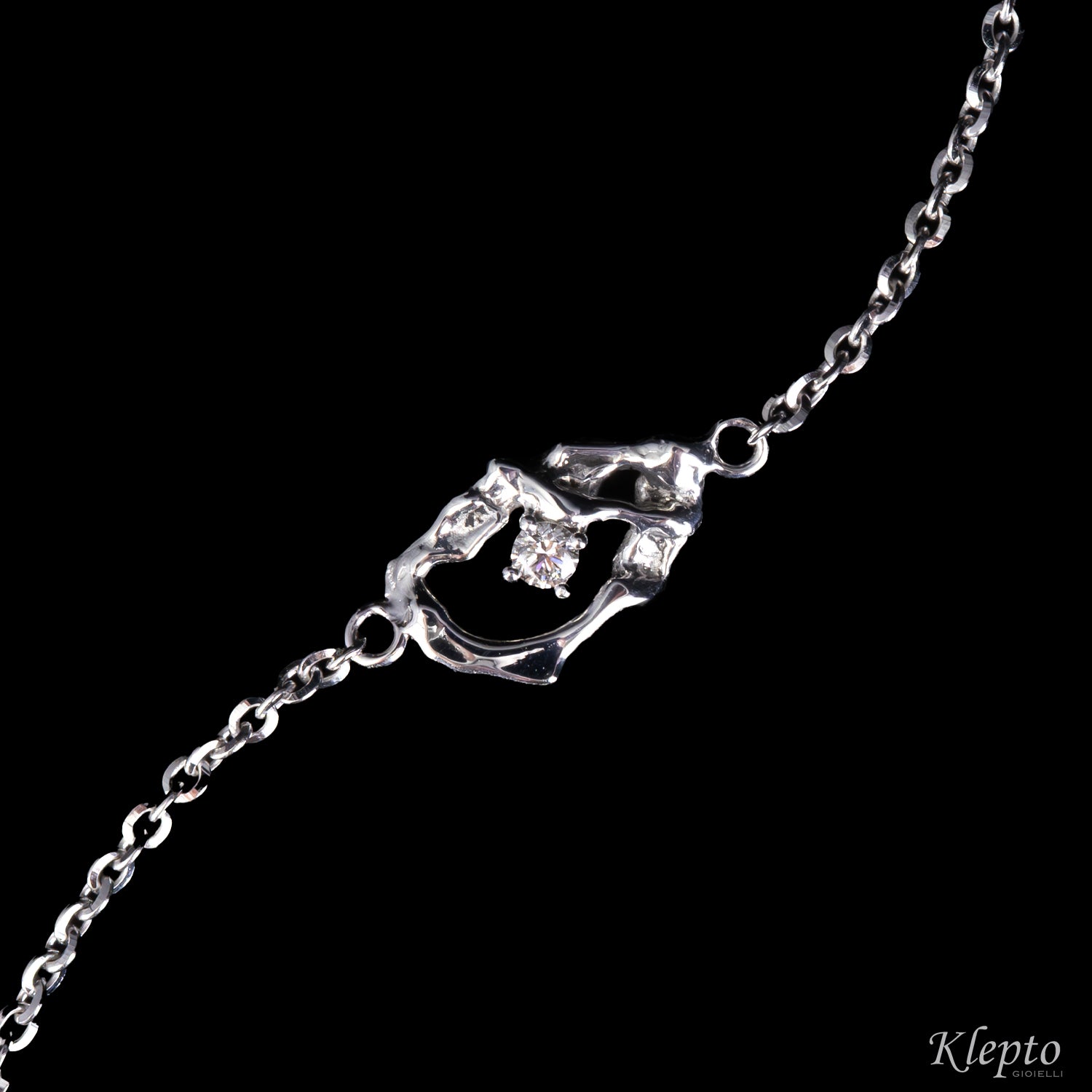 White gold bracelet "Pepita" with diamond