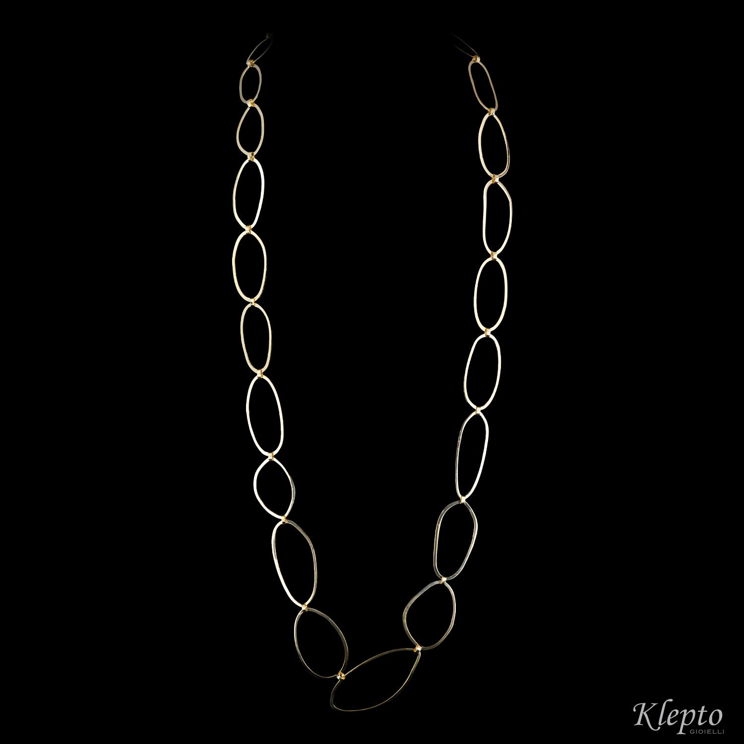 Yellow gold ring necklace