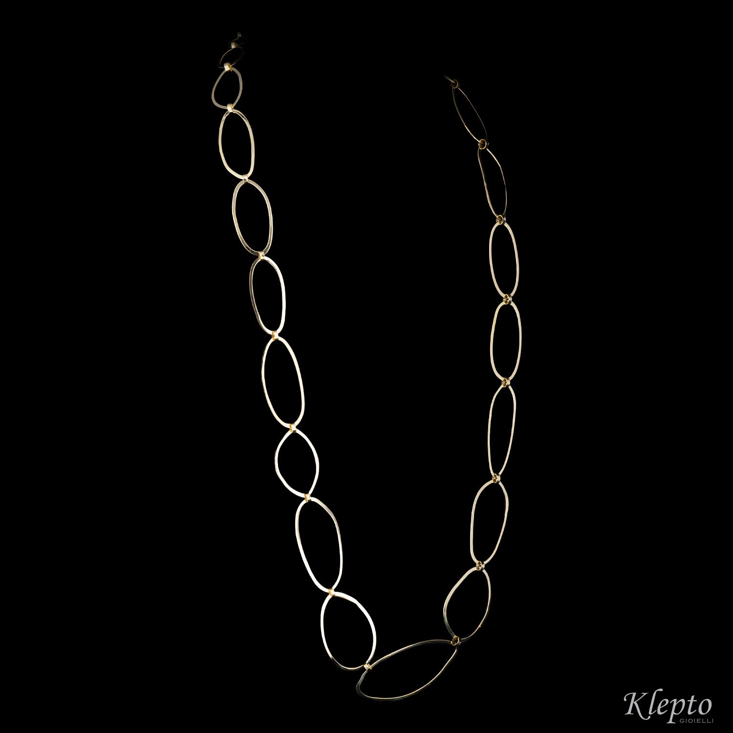 Yellow gold ring necklace