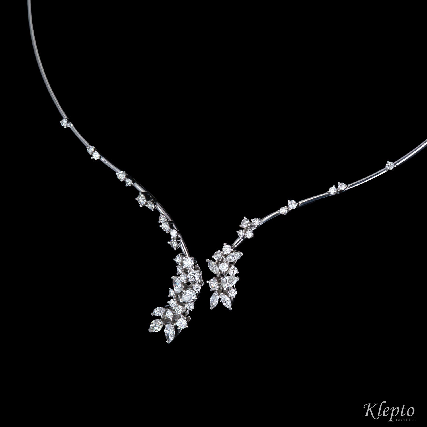 Harmonic white gold necklace with Diamonds