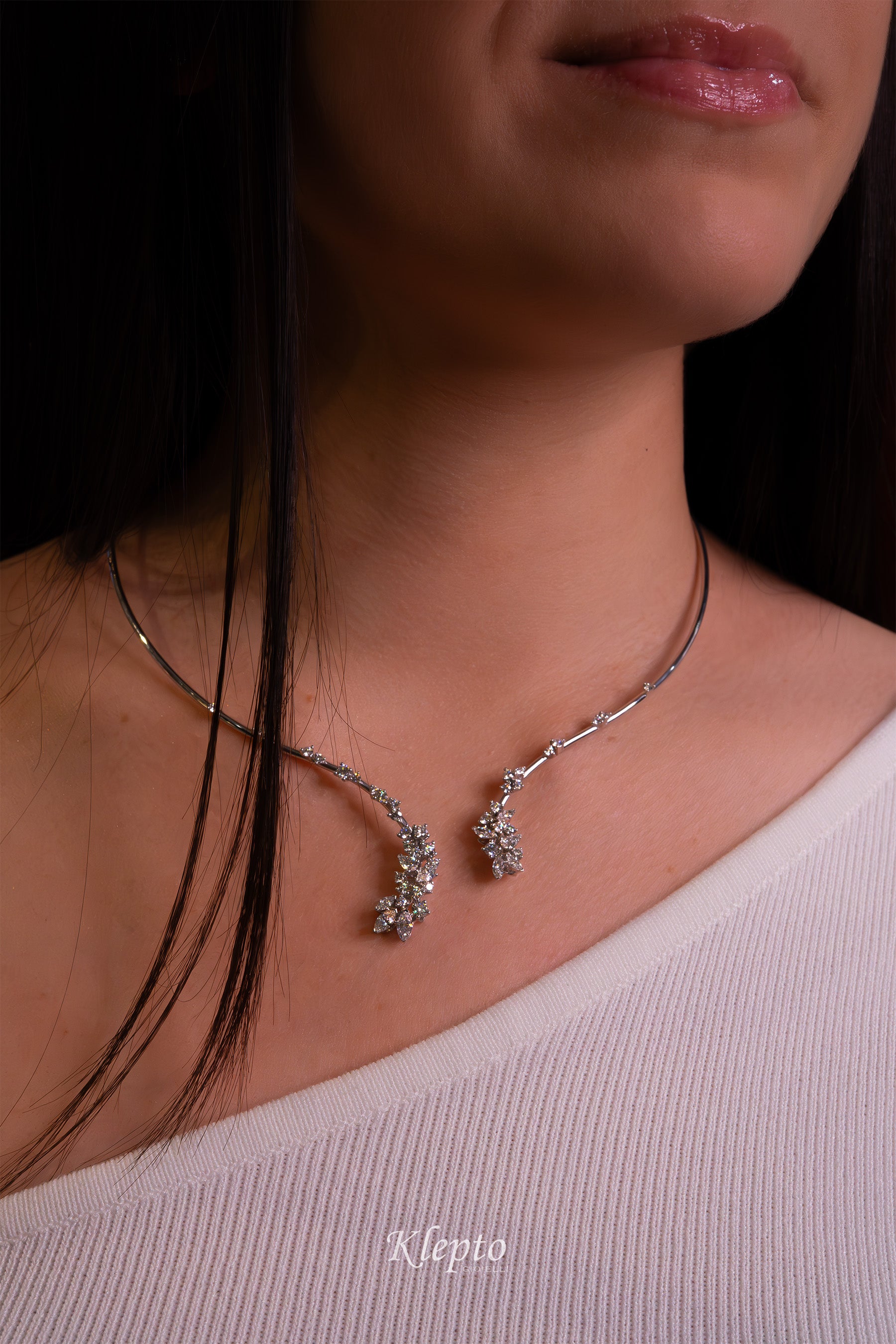 Harmonic white gold necklace with Diamonds