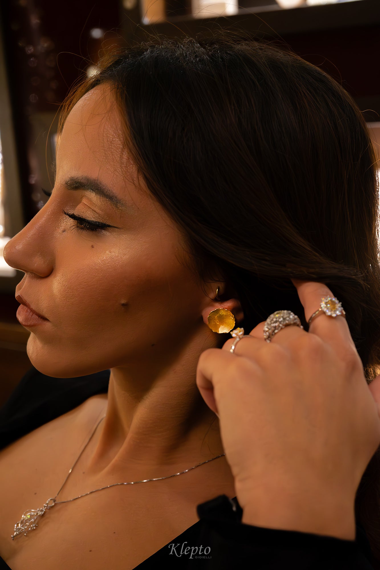 Gold earrings 'Teresina'