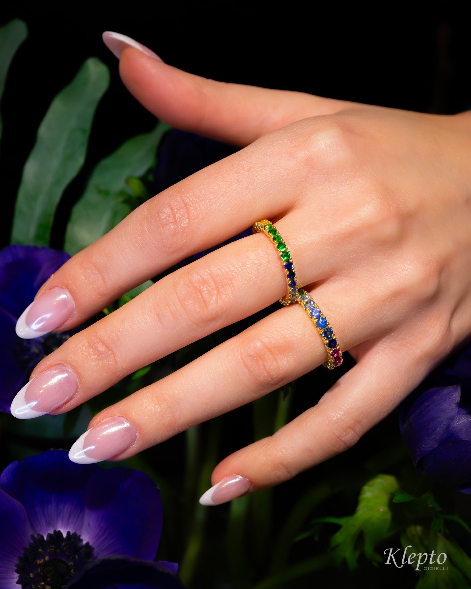 Small Rainbow Yellow Gold Infinity