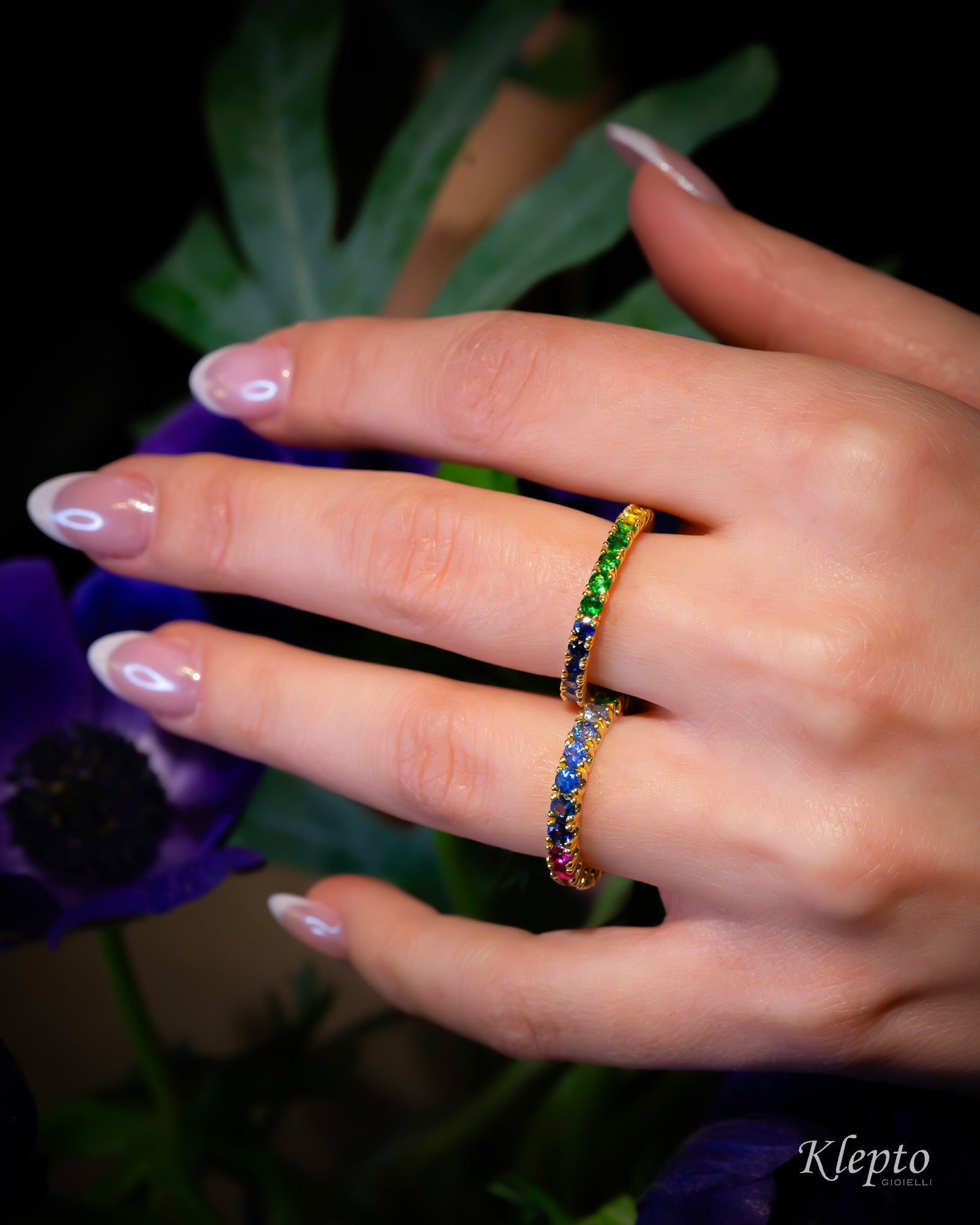 Small Rainbow Yellow Gold Infinity