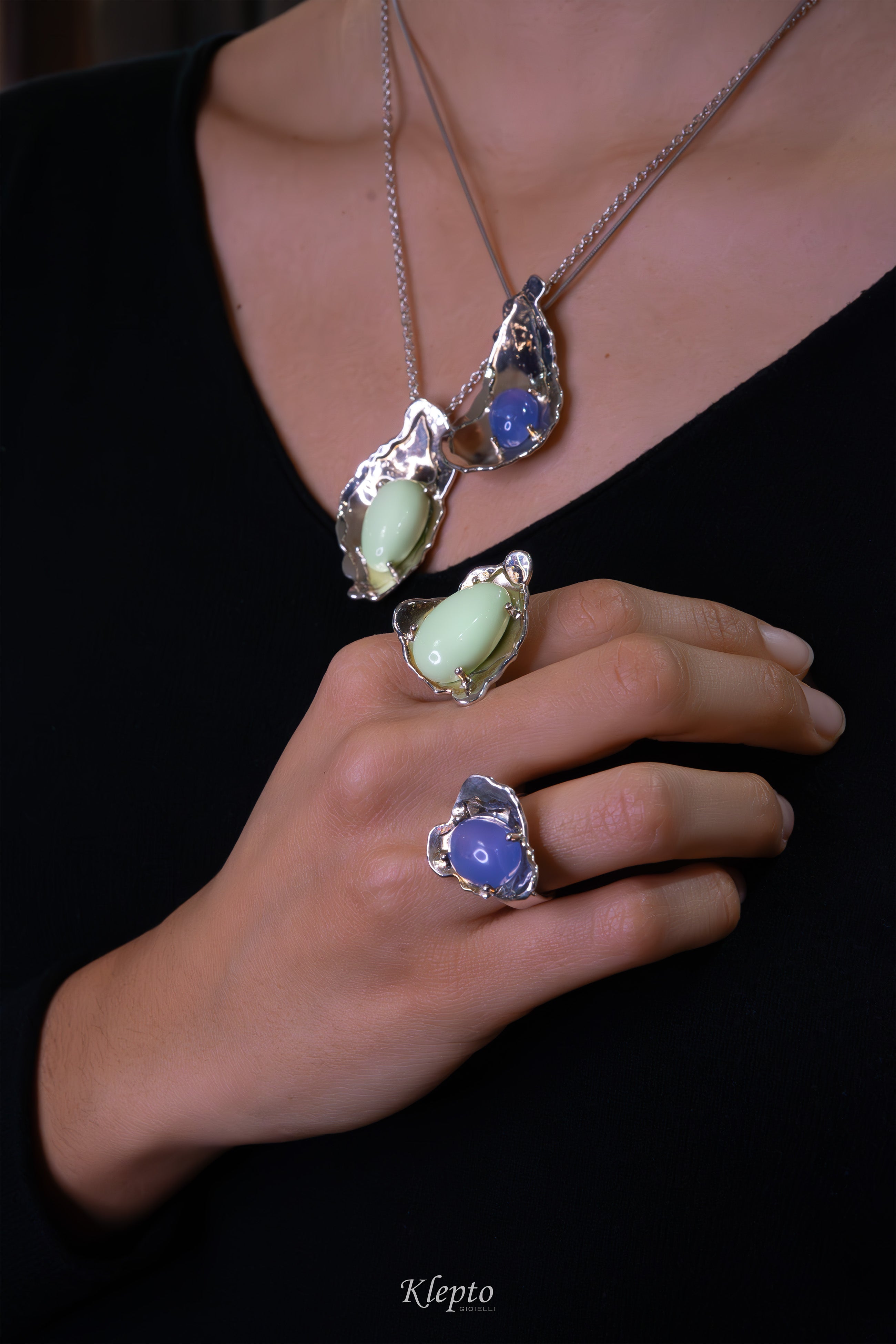 Silver Ring Silnova® with Gaspeite