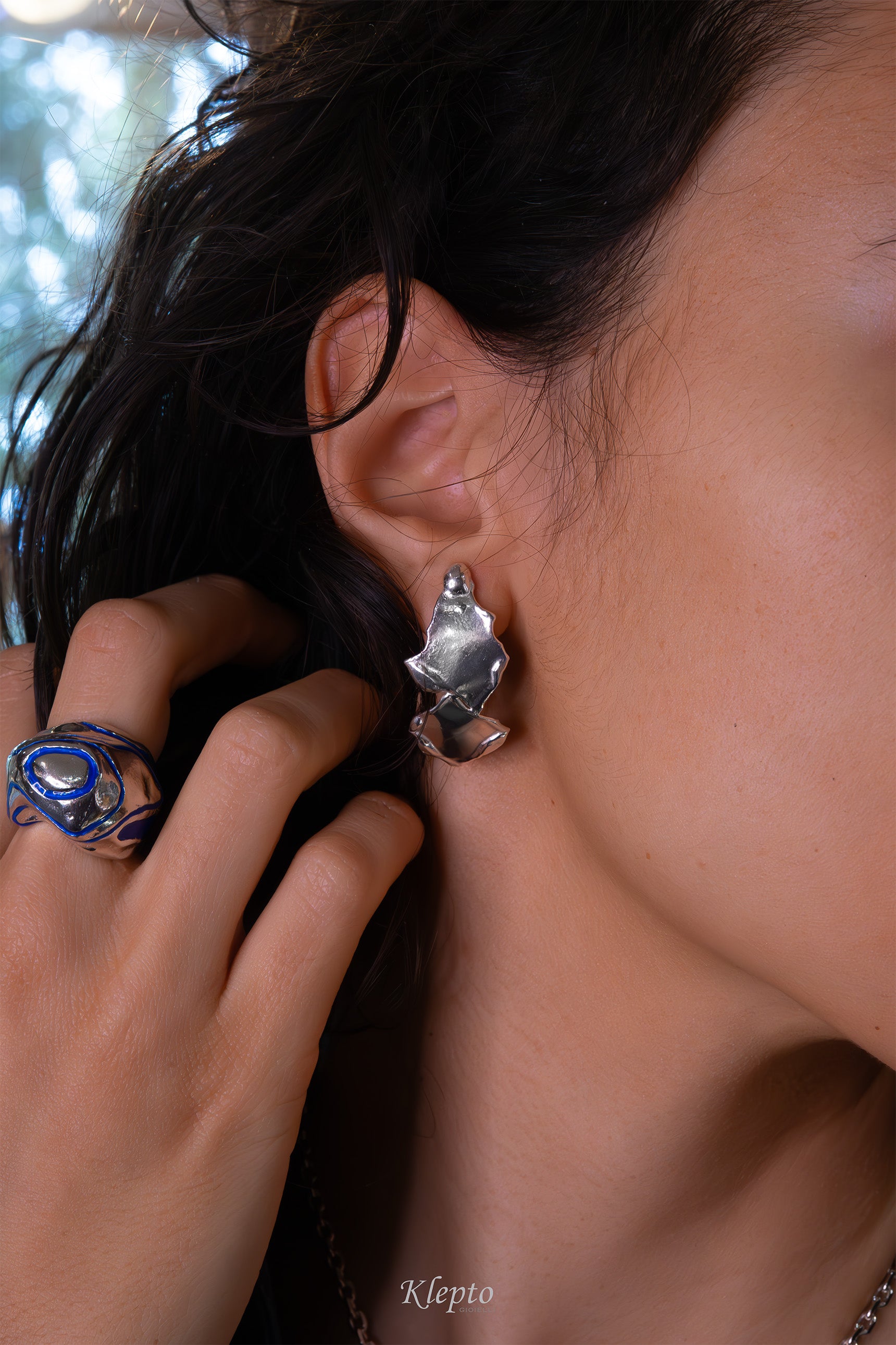 Silver Silnova® Plate Earrings