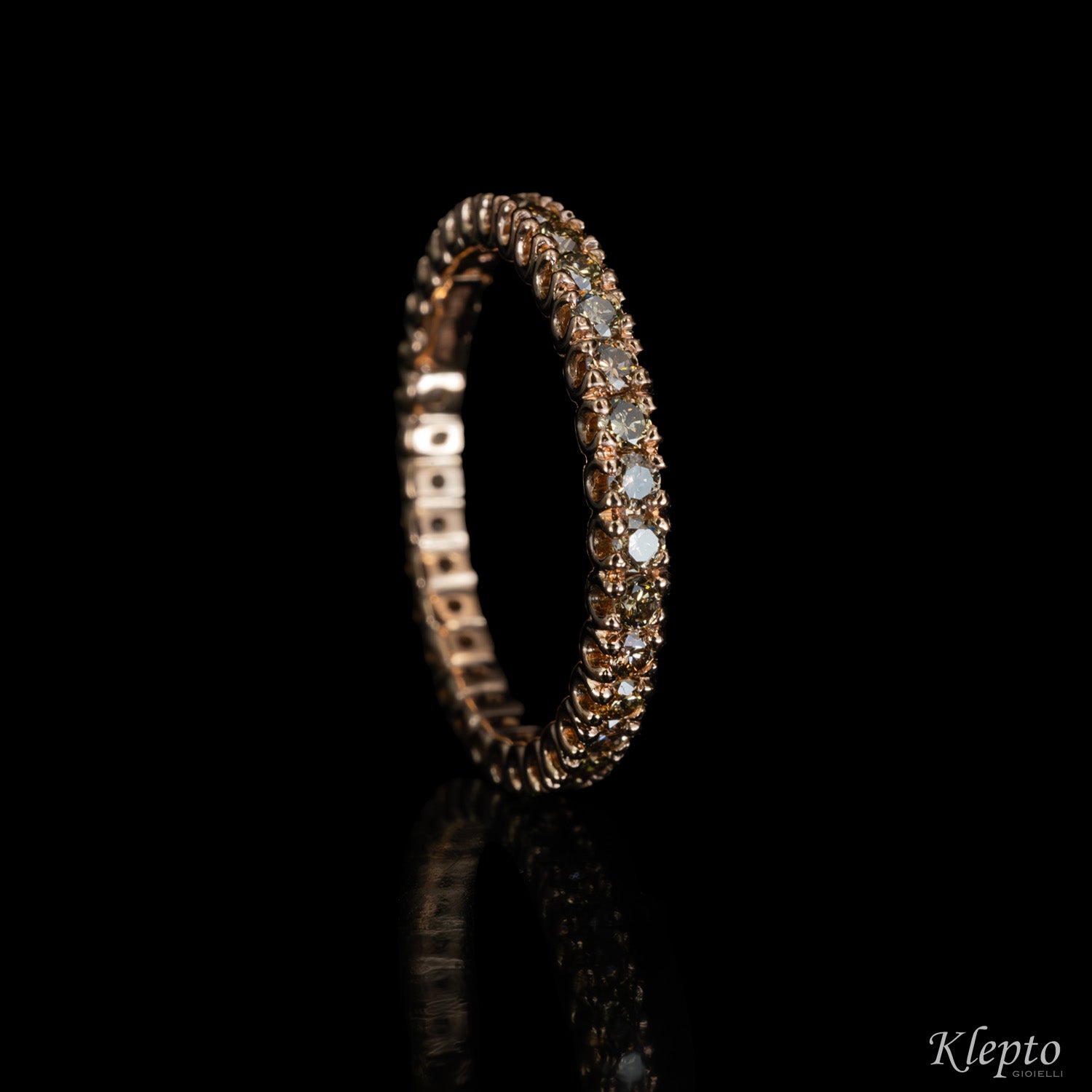 Infinity in rose gold and brown diamonds