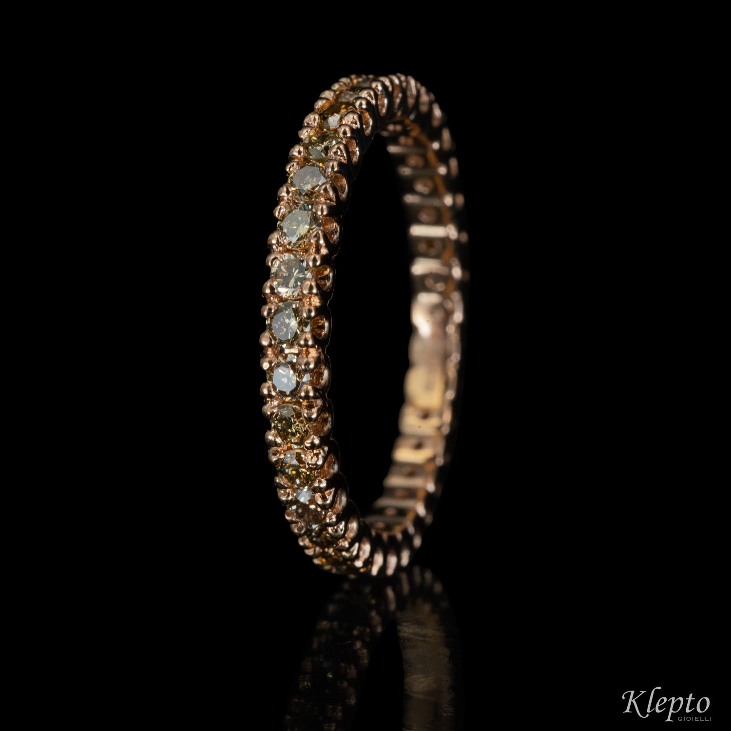 Infinity in rose gold and brown diamonds