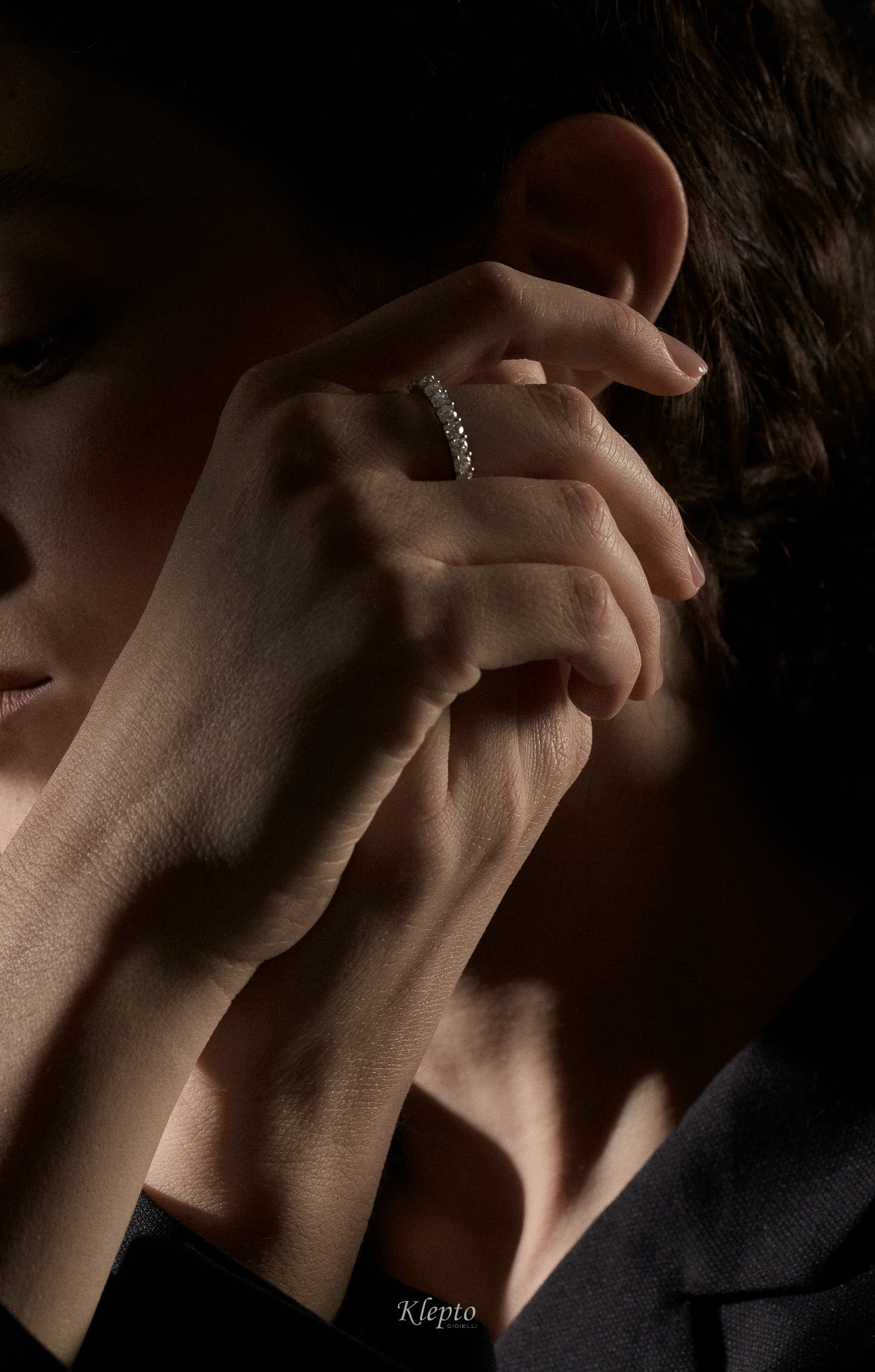 Infinity in turned white gold