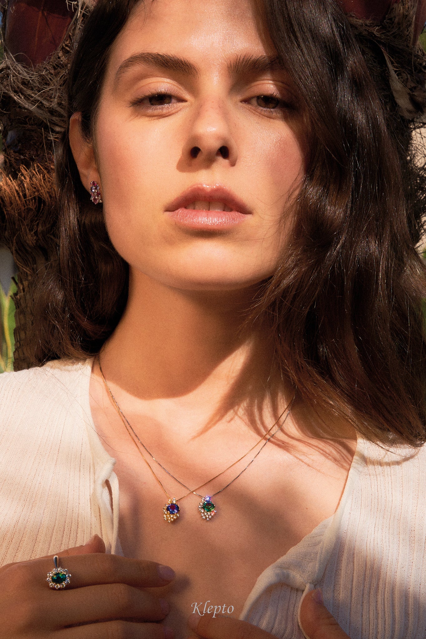 Yellow gold pendant with Tanzanite and Diamonds