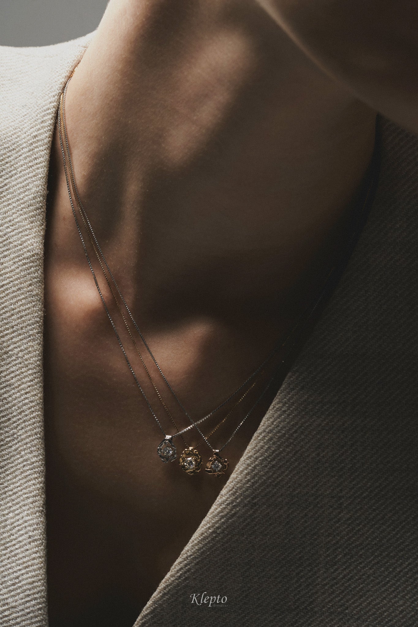 Yellow gold pendant Pepita with Diamond