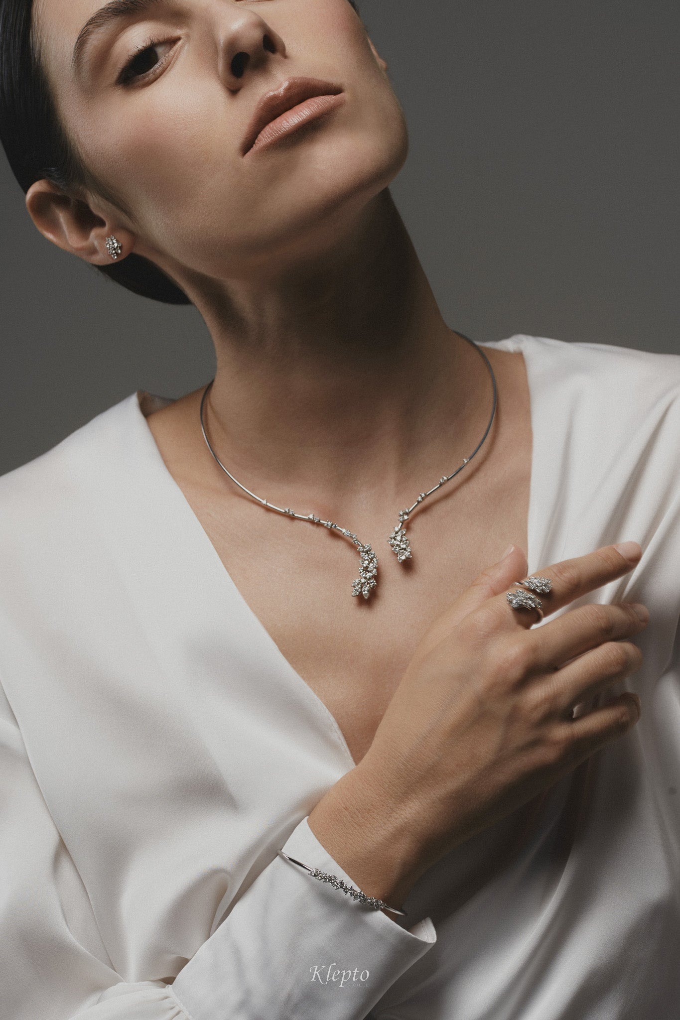 Harmonic white gold necklace with Diamonds