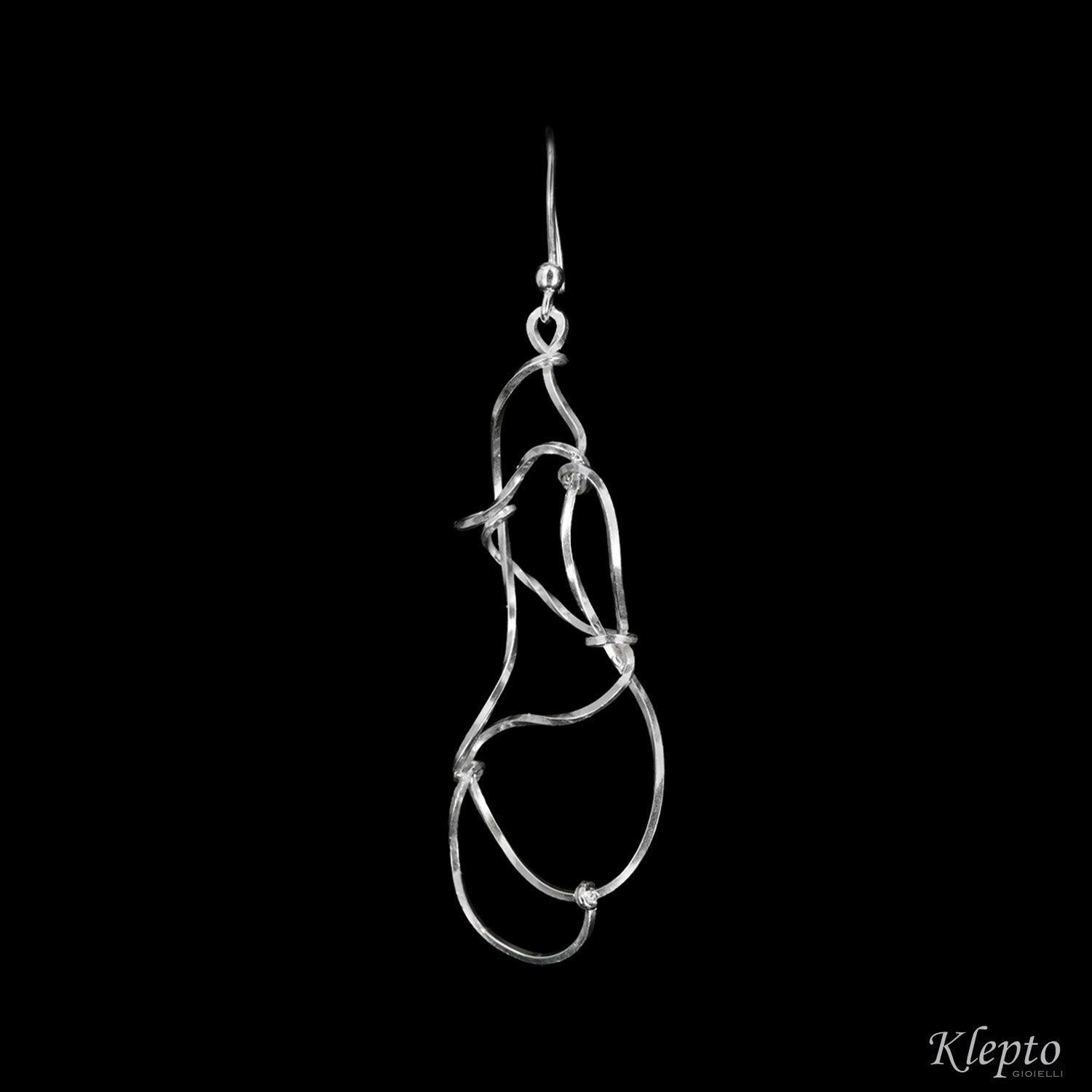 Silver Silnova® earrings with braided wire