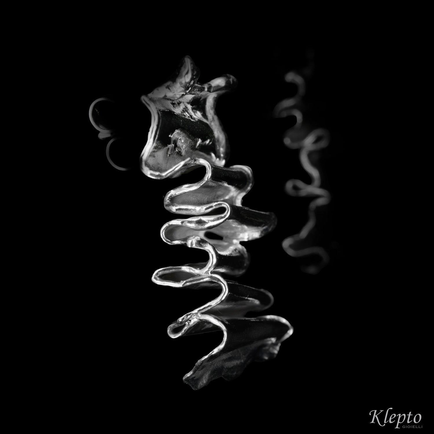 Folded Silnova® Silver earrings