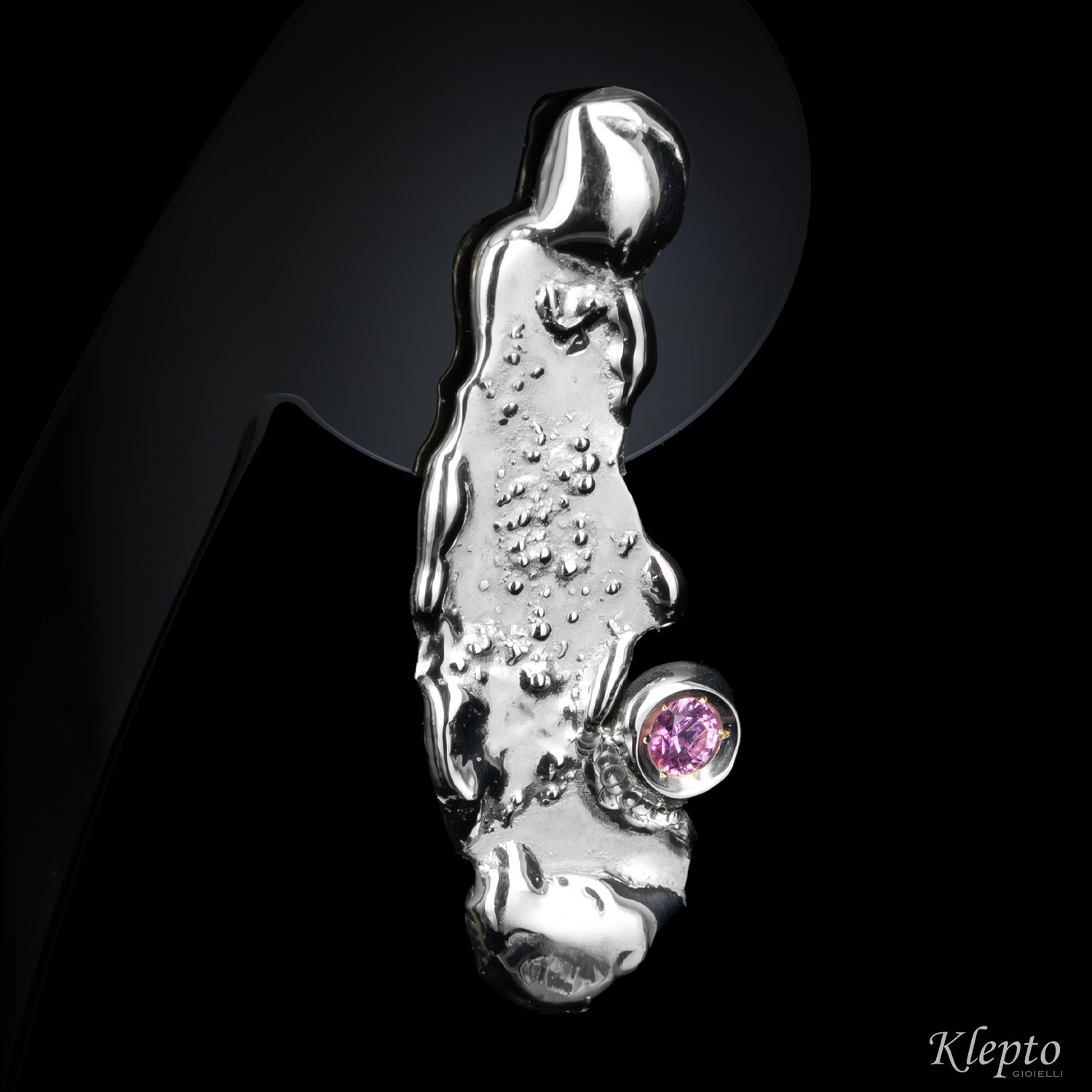 Silnova® Silver "Oasi" Earrings with Pink Sapphires