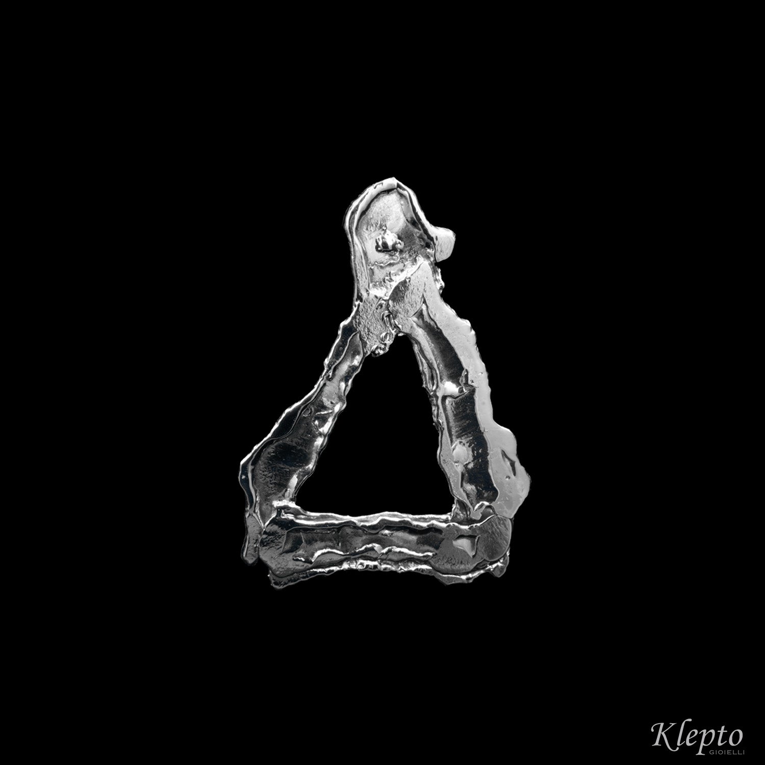 Flame-fused asymmetric Silnova® Silver earrings