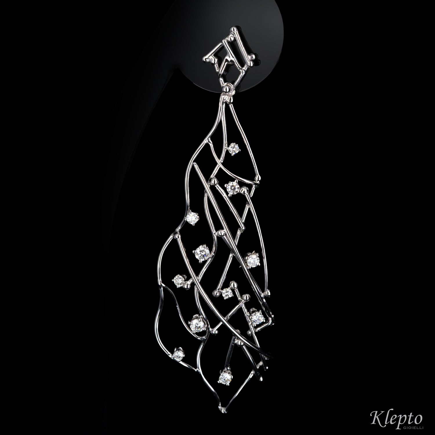 "One Night" White Gold Earrings with Diamonds
