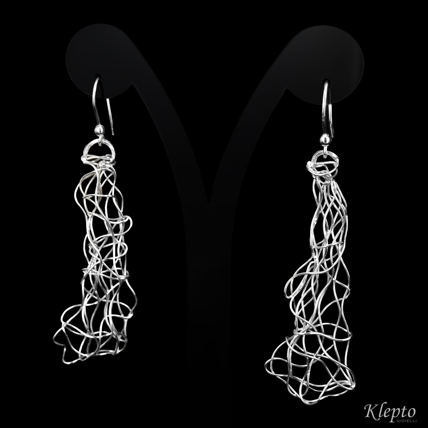 Silver Silnova® Earrings with Twisted Wire