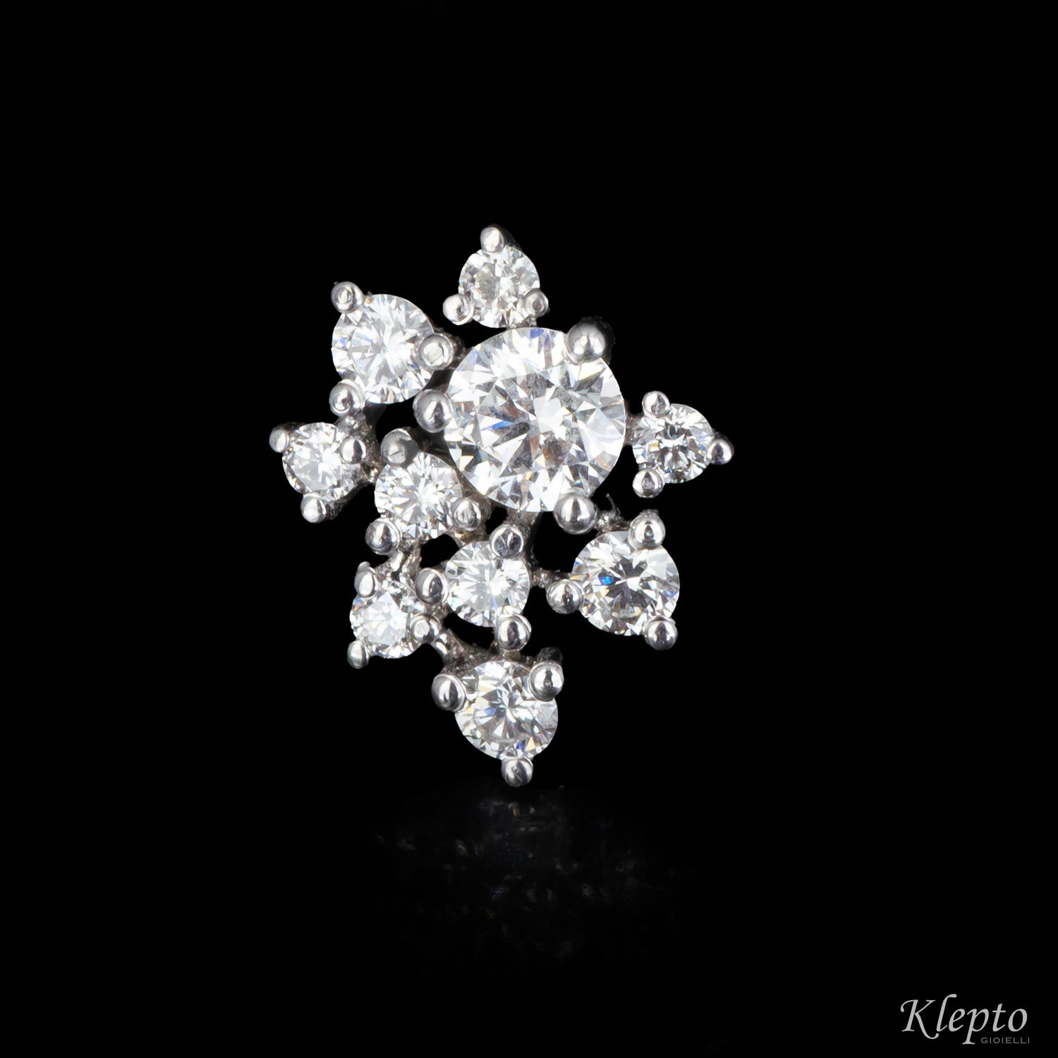 White gold earrings with diamonds