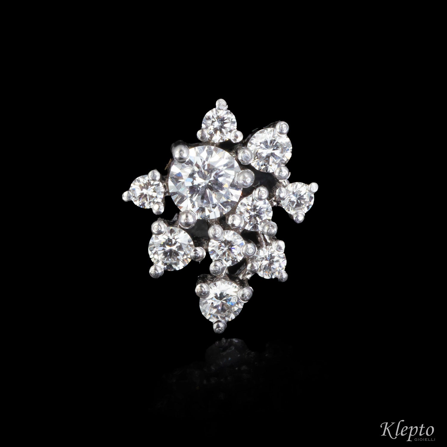 White gold earrings with diamonds
